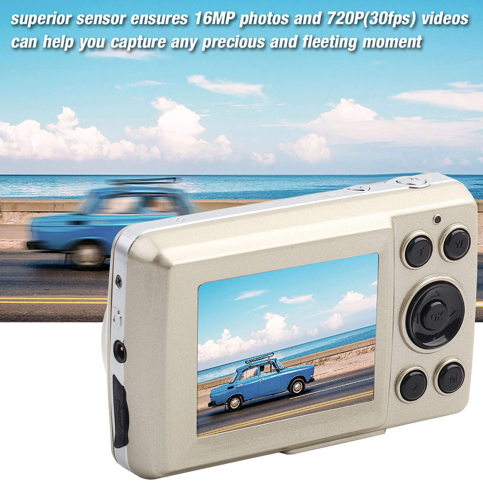 16MP HD Mini Outdoor Camera with 720P 30FPS Video, 16X Digital Zoom & 2.4
