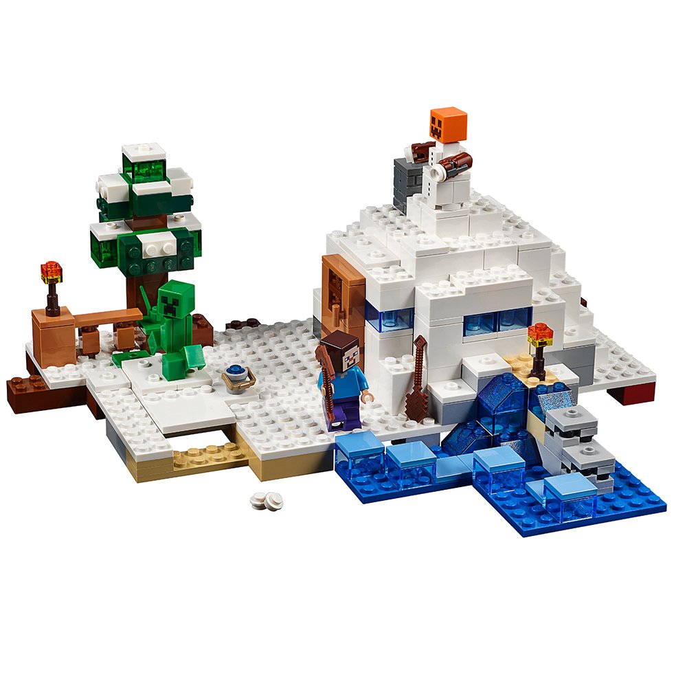 LEGO Minecraft The Snow Hideout 21120 Building Set - Creative Construction Toy for Kids & Adults - Perfect for Minecraft Fans, Winter Themed Play & Collectors