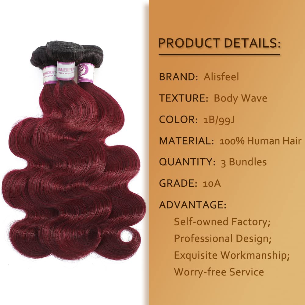 Brazilian Ombre Body Wave Human Hair Bundles 18