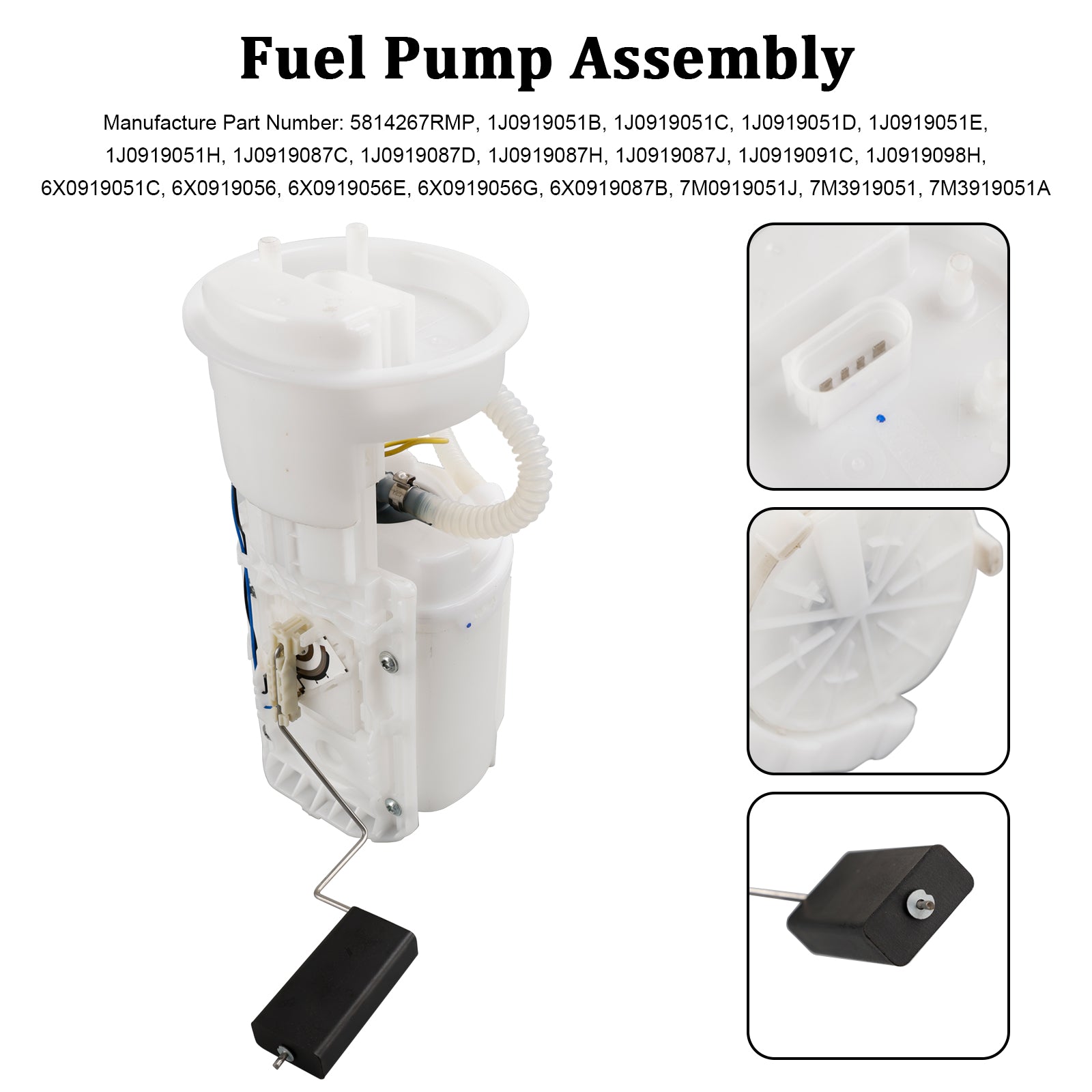 AUDI A3 (8L1) 1.6L 1.8L Fuel Pump Module Assembly 1J0919051B - Compatible with 1996-2003 Models - Perfect for Fuel System Replacement & Performance Upgrade