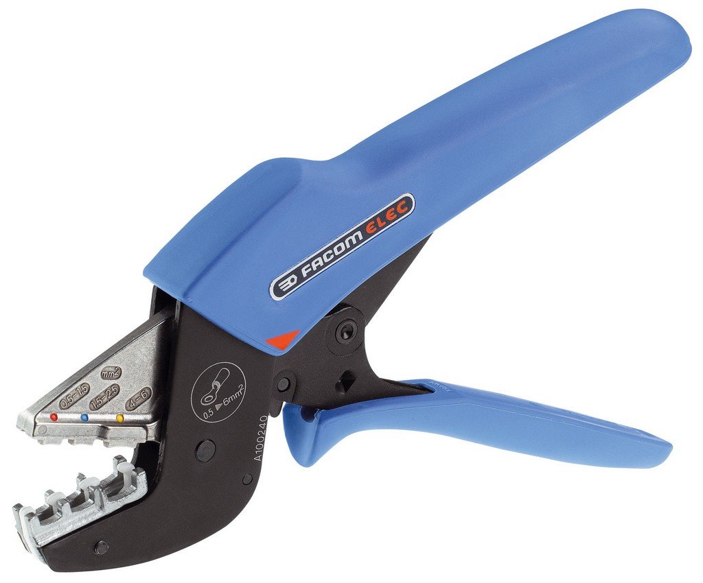 Facom Ratchet Crimping Pliers for Insulated Terminals - Professional Electrical Tool for Wiring, Automotive & DIY Projects