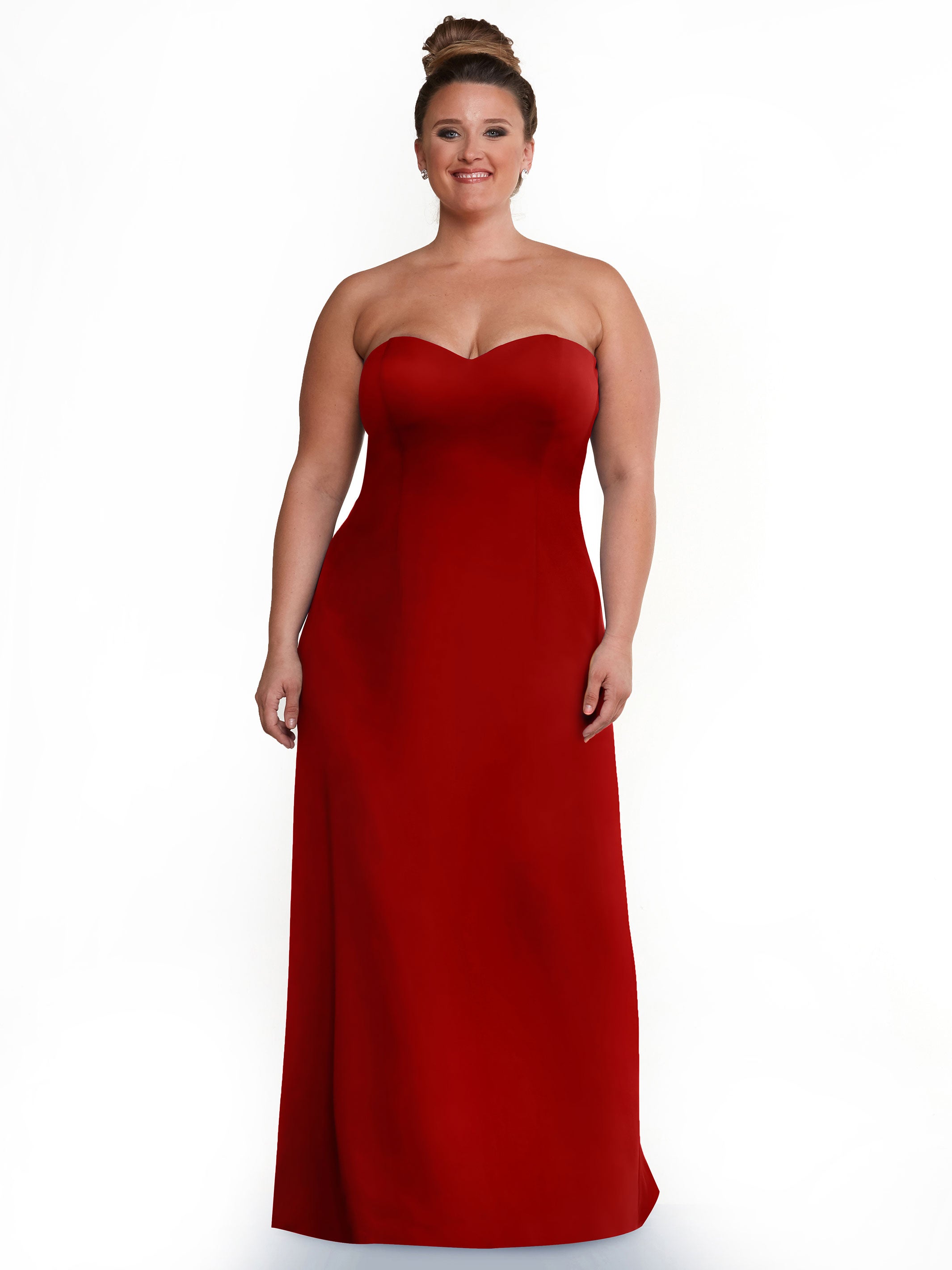 Elegant 83044 A-Line Double Knit Strapless Sweetheart Neckline Bridesmaid Dress - Perfect for Weddings, Formal Events & Special Occasions