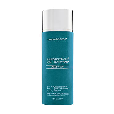 Colorescience Sunforgettable Total Protection Face Shield SPF 50 PA+++ | Mineral Sunscreen for Face | Tinted Sunscreen with Antioxidants | Perfect for Daily Wear, Outdoor Activities & Travel