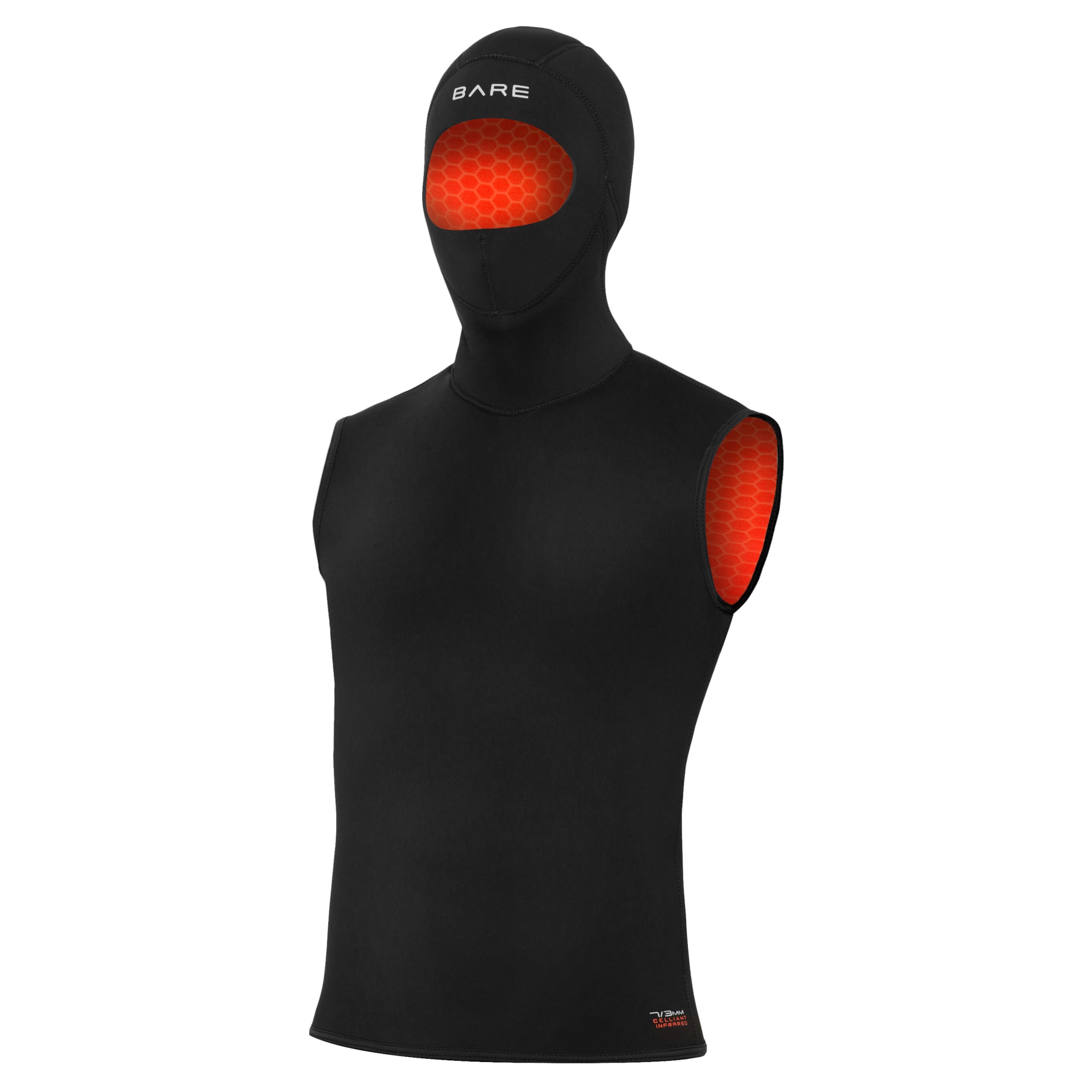 5/3mm Ultrawarmth Hooded Vest for Men - Winter Thermal Insulated Jacket for Outdoor Activities, Hiking & Camping
