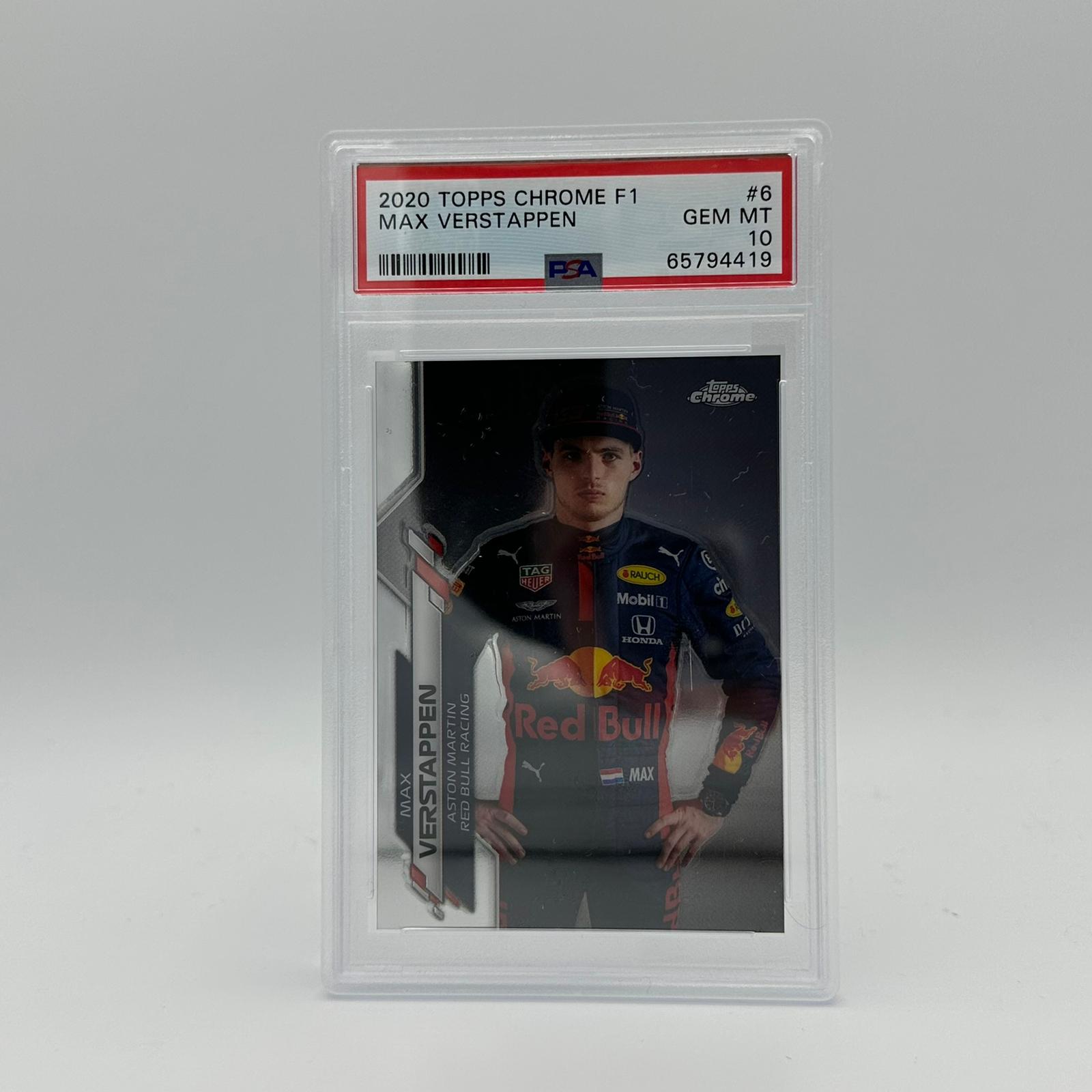 PSA 10 Graded Max Verstappen #6 Racing Card - Rare Collectible for F1 Fans & Sports Memorabilia Enthusiasts - Perfect for Display, Trading, and Investment