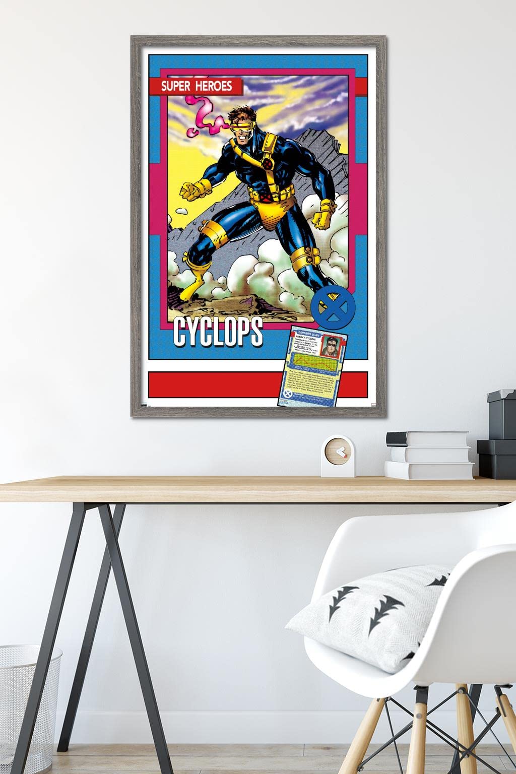Trends International Marvel Trading Cards - Cyclops Wall Poster, 22.375