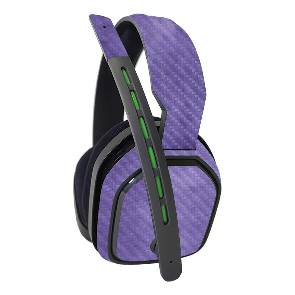 Premium Carbon Fiber Skin for Astro A10 Headset - Protective Purple Airbrush Design | Durable Textured Finish | Easy Application | Made in USA | Perfect for Gaming, Streaming & Travel Protection
