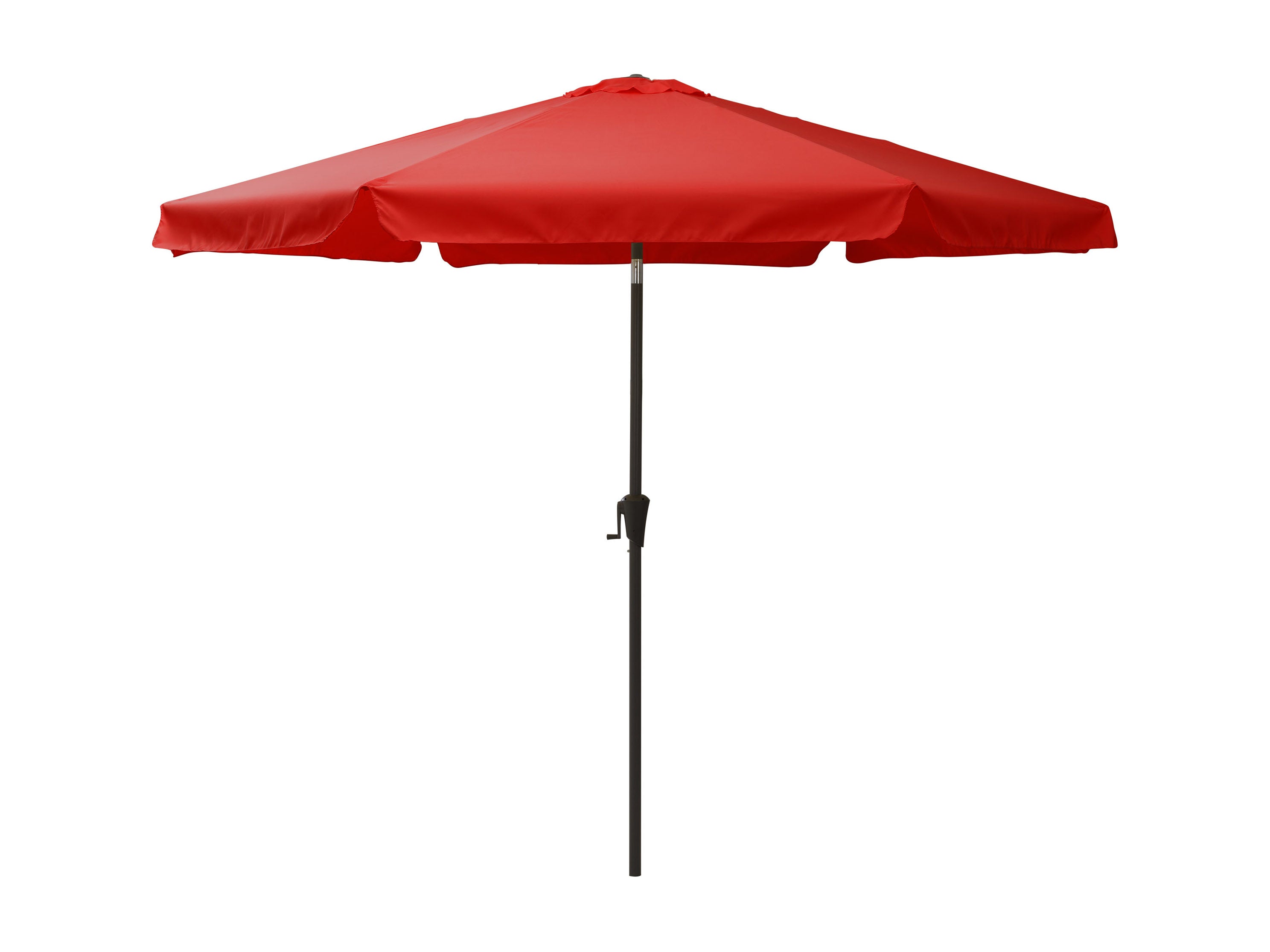10ft Round Crimson Red Patio Umbrella - Outdoor Sun Shade for Pool, Garden, and Backyard Relaxation