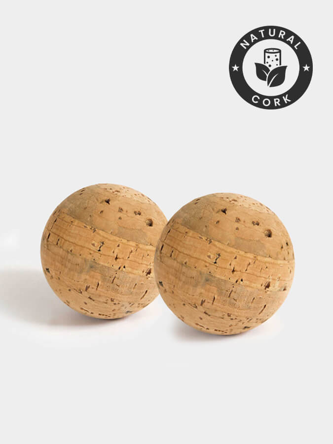 Premium Yoga Studio Cork Massage Balls - Twin Pack for Deep Tissue Therapy & Muscle Recovery - Perfect for Yoga, Pilates, and Post-Workout Relaxation