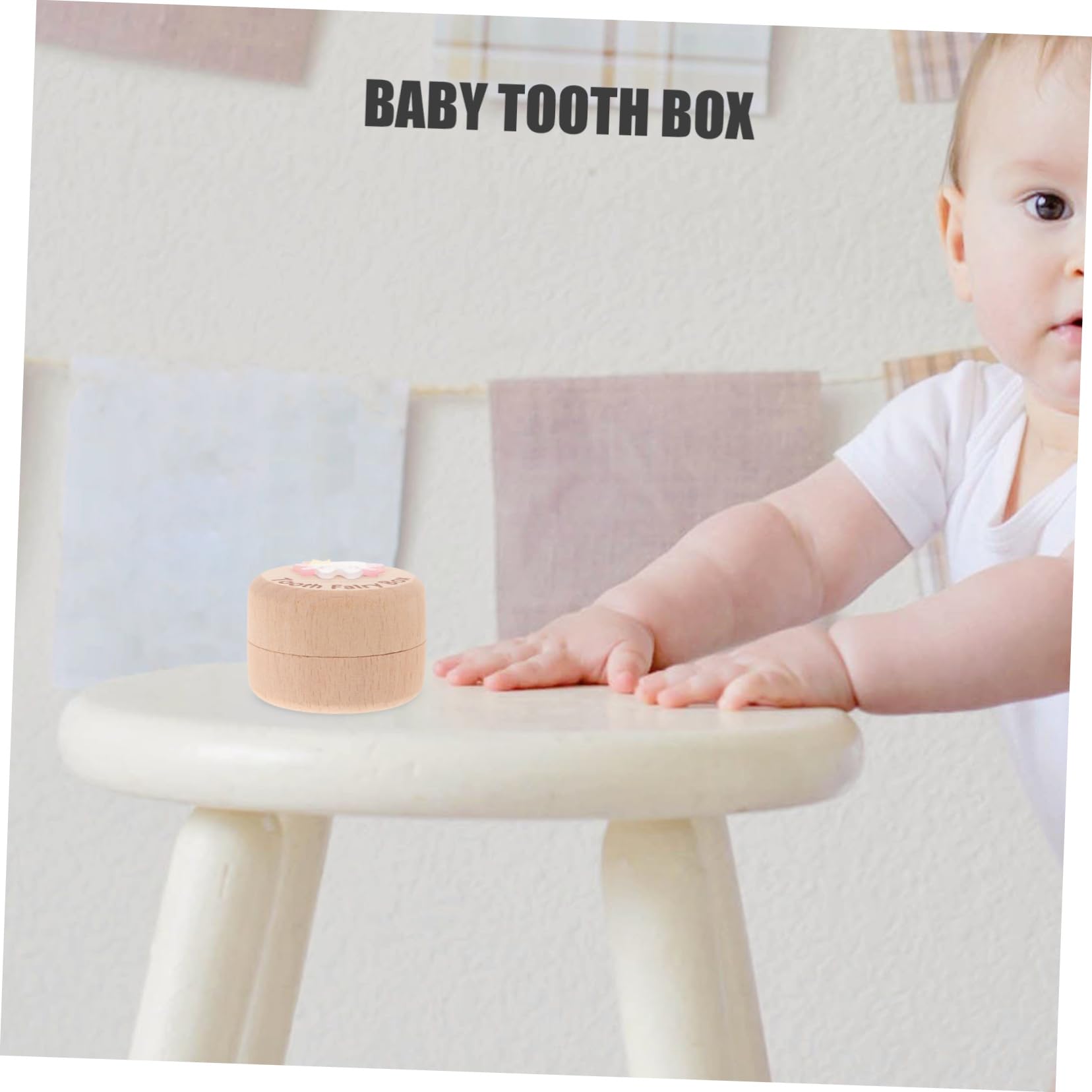 Beautiful Wooden Tooth Box for Kids - Safe Teeth Storage Holder & Tooth Fairy Container - Perfect for Baby Teeth Keepsake and First Tooth Preservation