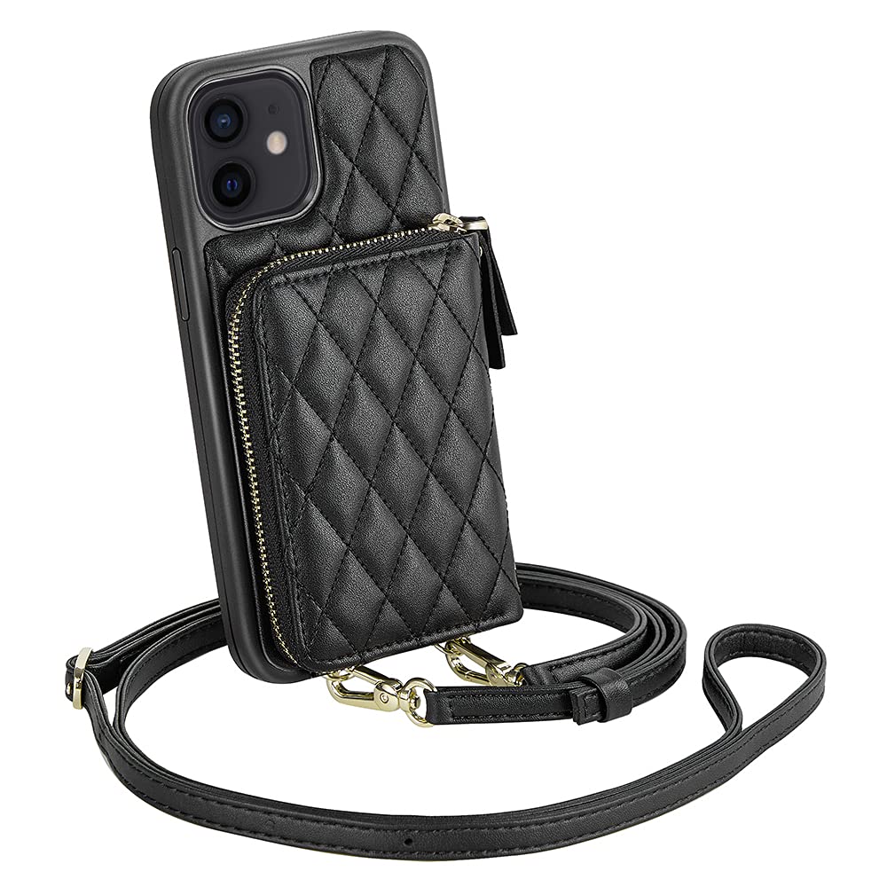 LAMEEKU Leather Wallet Case for iPhone 12/12 Pro 6.1