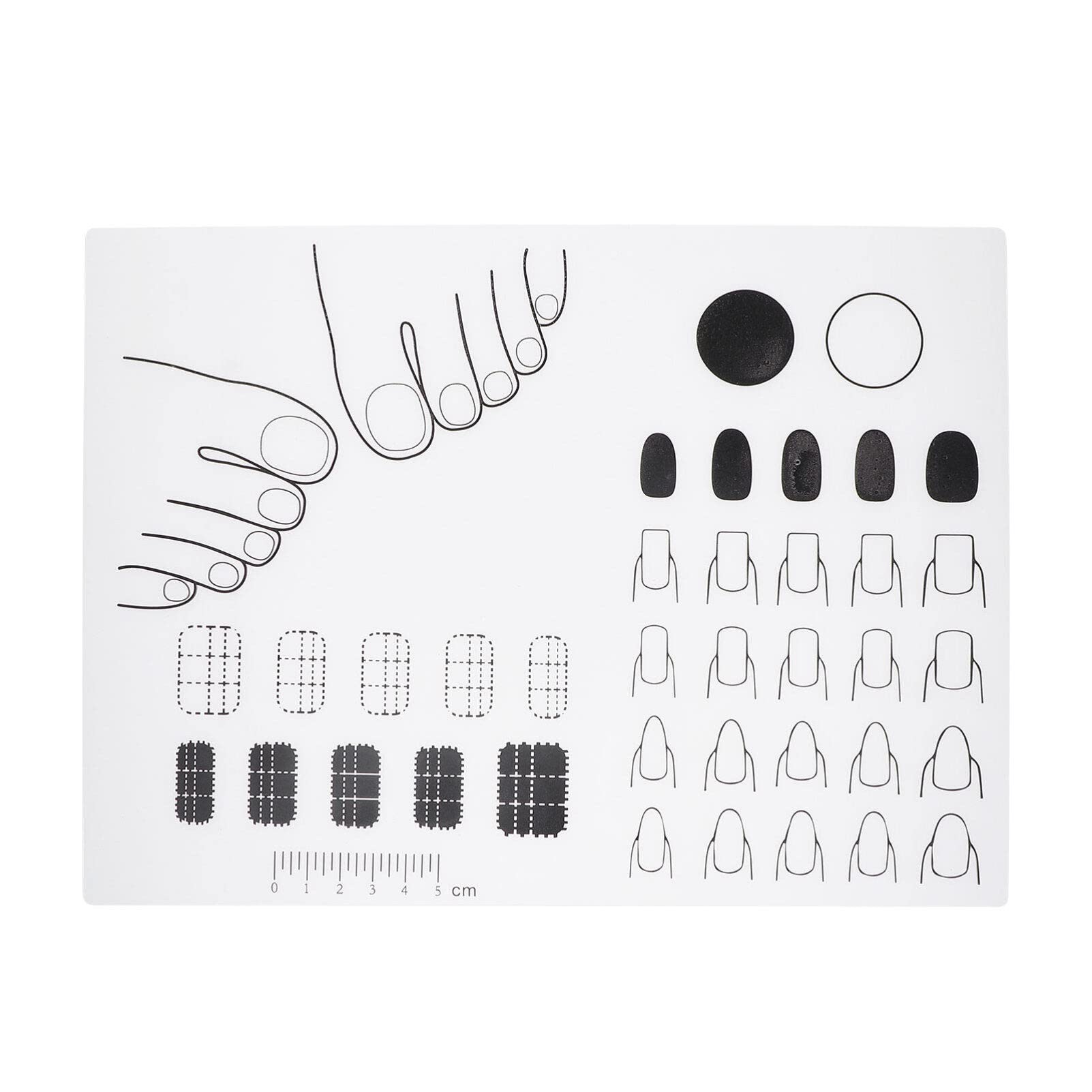 **Healifty Silicone Manicure Mat for Acrylic Nail Art Practice - Non-Slip DIY Nail Tech Accessories, Training Sheet for Beginners & Professionals - Perfect for Home, Salon & Nail Art Classes**