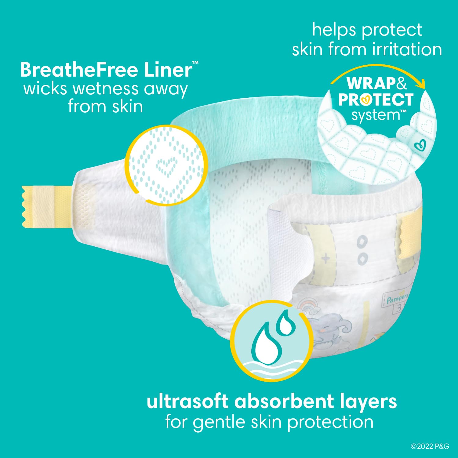 Pampers Swaddlers Size 4 Disposable Baby Diapers - 2 Month Supply (300 Count) with Sensitive Water-Based Wipes (1008 Count) | Ultra Absorbent, Hypoallergenic for Overnight & Daytime Use | Newborn Essentials, Daycare & Travel Must-Have