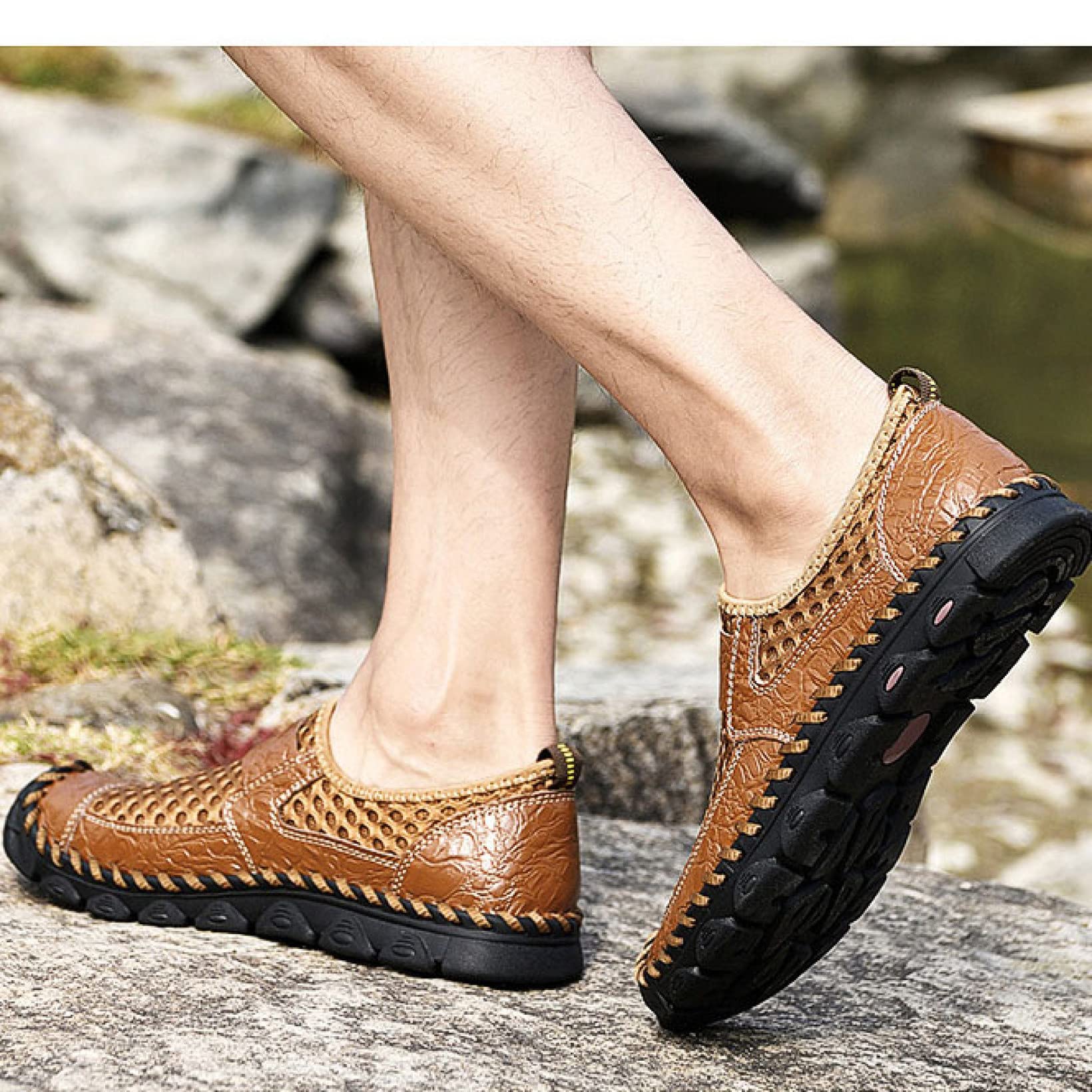 Breathable Men's Slip-On Loafers - Lightweight Mesh Casual Shoes for Summer, Outdoor & Driving | Perfect for Walking, Travel & Boat Activities