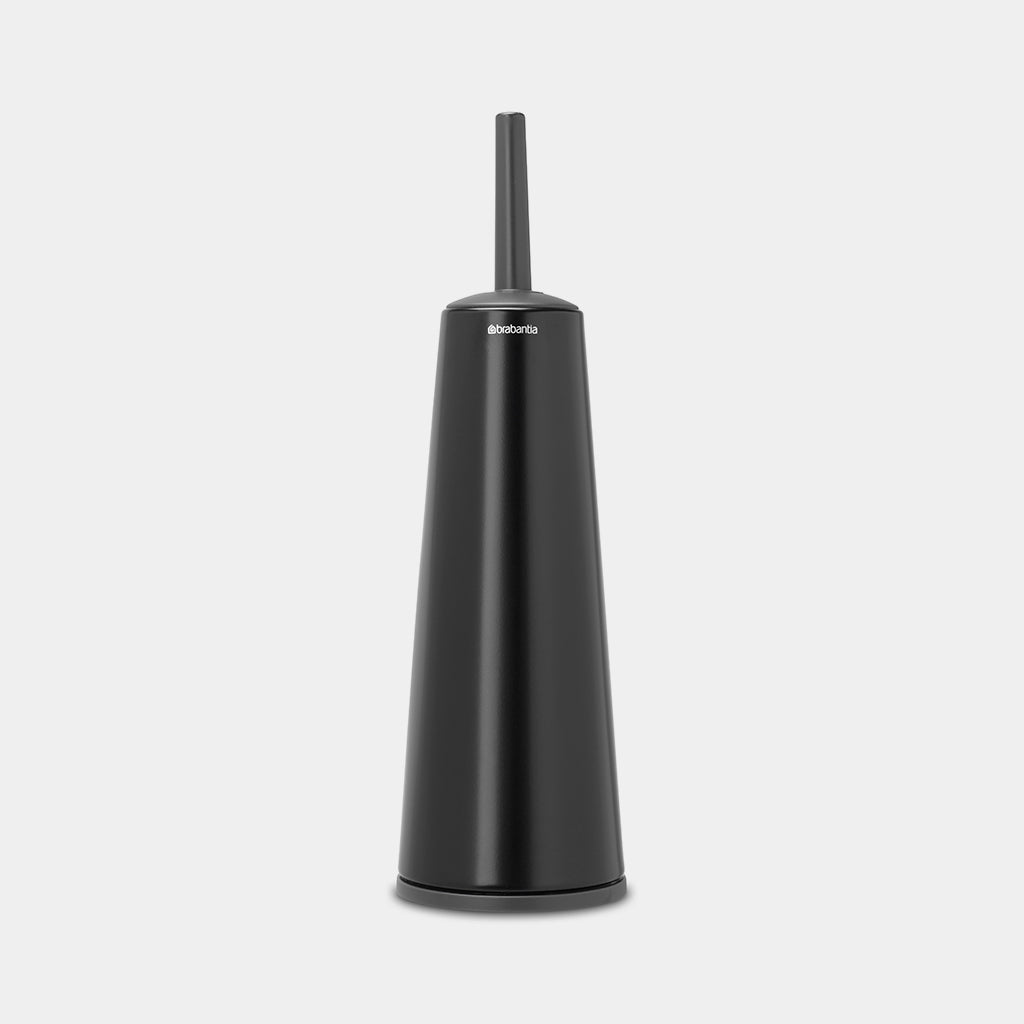 Brabantia Toilet Brush and Holder Set - Stainless Steel Bathroom Cleaning Tool with Hygienic Stand - Perfect for Modern Homes, Apartments, and Guest Bathrooms