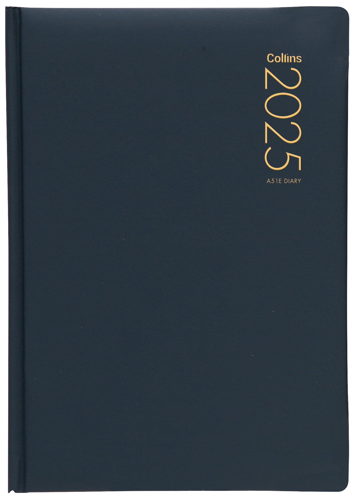 2025 Collins Diary A51E Executive Planner - Day Per Page, Navy PU Leather Cover, 148mm x 210mm (5.8