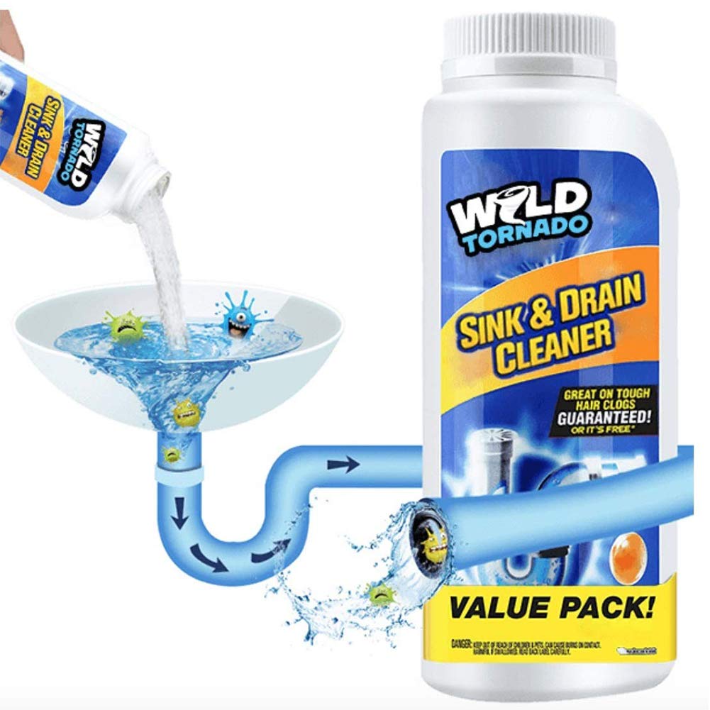**Powerful Drain Clog Dissolver - Fast-Acting Sink & Toilet Cleaner - Sewer Pipe Unclogging Powder (110g) - Removes Stains & Odors for Kitchen & Bathroom - Ideal for Home, RV & Commercial Use**