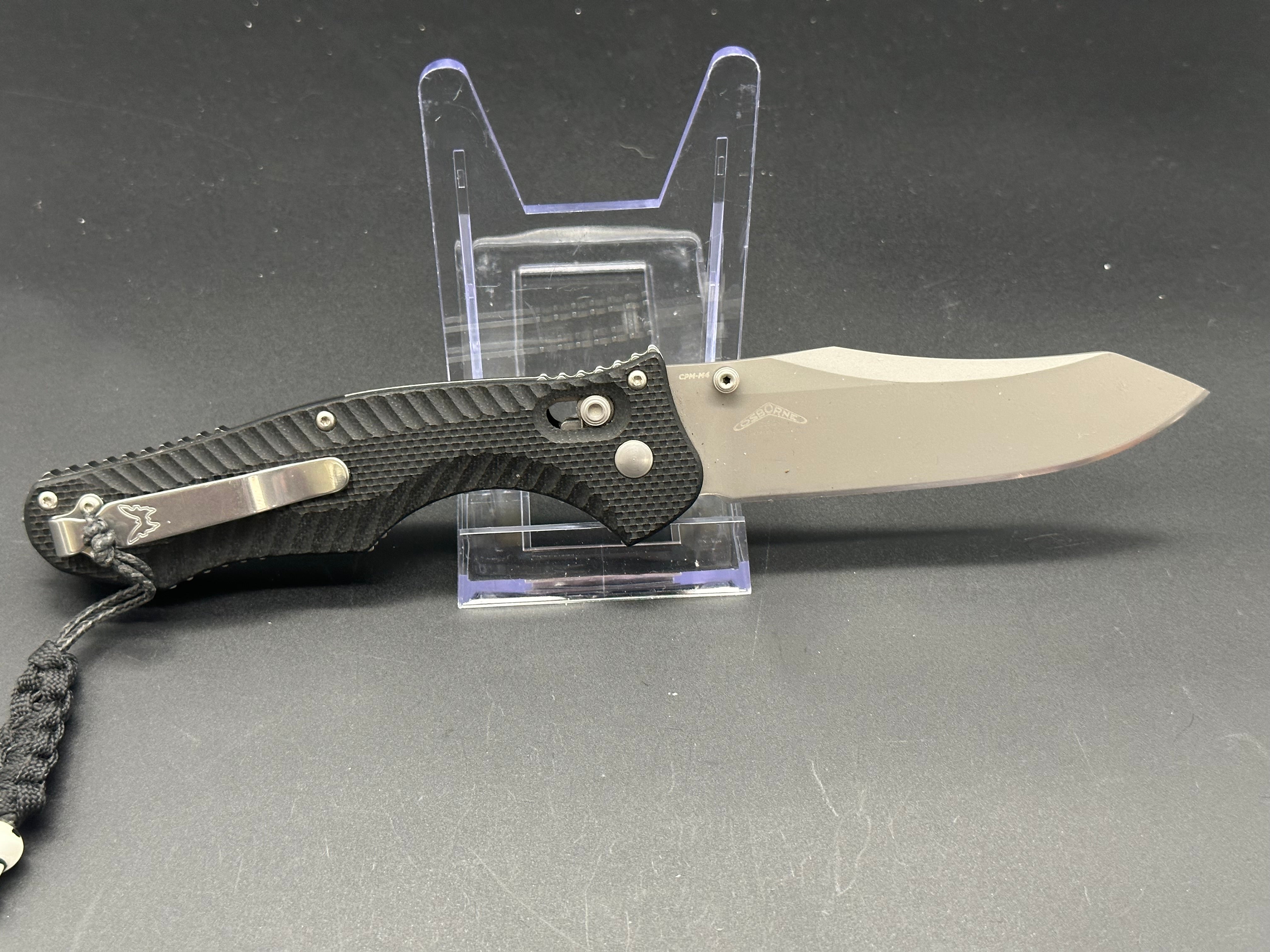 Benchmade Contego 810 Folding Knife - CPM M4 Steel Blade, Black G10 Handle - Perfect for Outdoor Camping, Hunting & Everyday Carry (EDC)