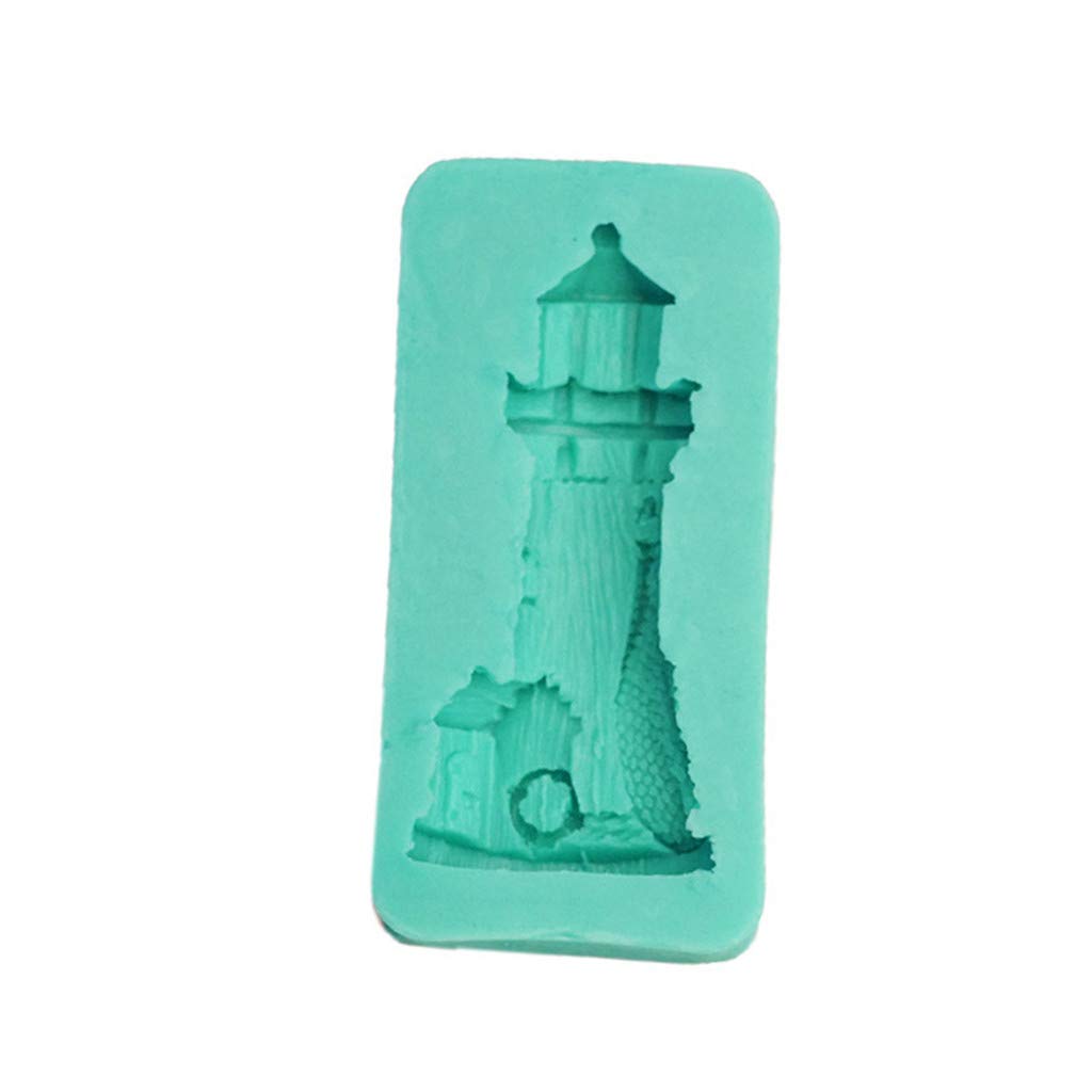 3D Lighthouse Silicone Casting Molds for DIY Candles, Fondant Cakes, Chocolate & Muffins - Clear Baking Mold for Sugarcraft, Dough Decorating & Kitchen Baking - Perfect for Home Baking, Party Treats & Holiday Decorations