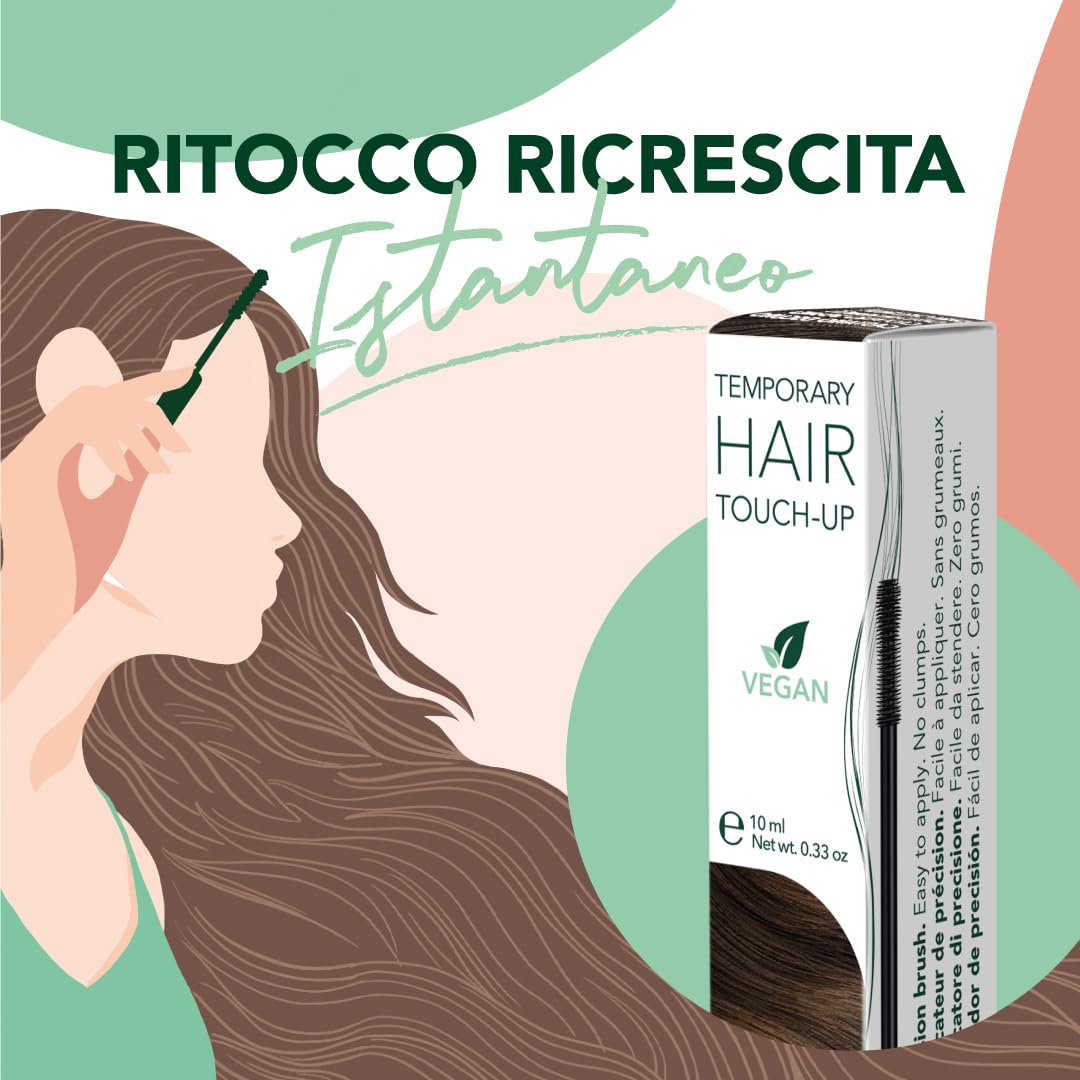 Herbatint Temporary Hair Touch-Up Color - Medium Chestnut 10ml | Quick & Easy Root Cover for Gray Hair | Perfect for Travel, Events & Everyday Use