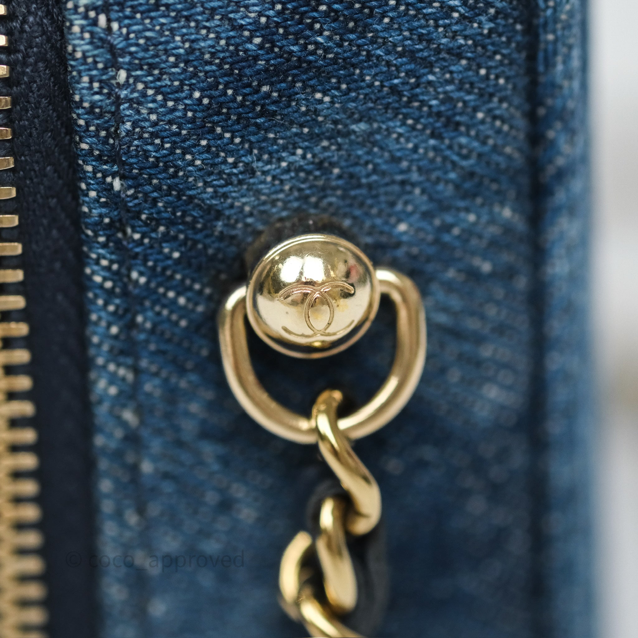 Chanel Quilted Denim Camera Bag with Gold Hardware - Perfect for Everyday Use & Special Occasions