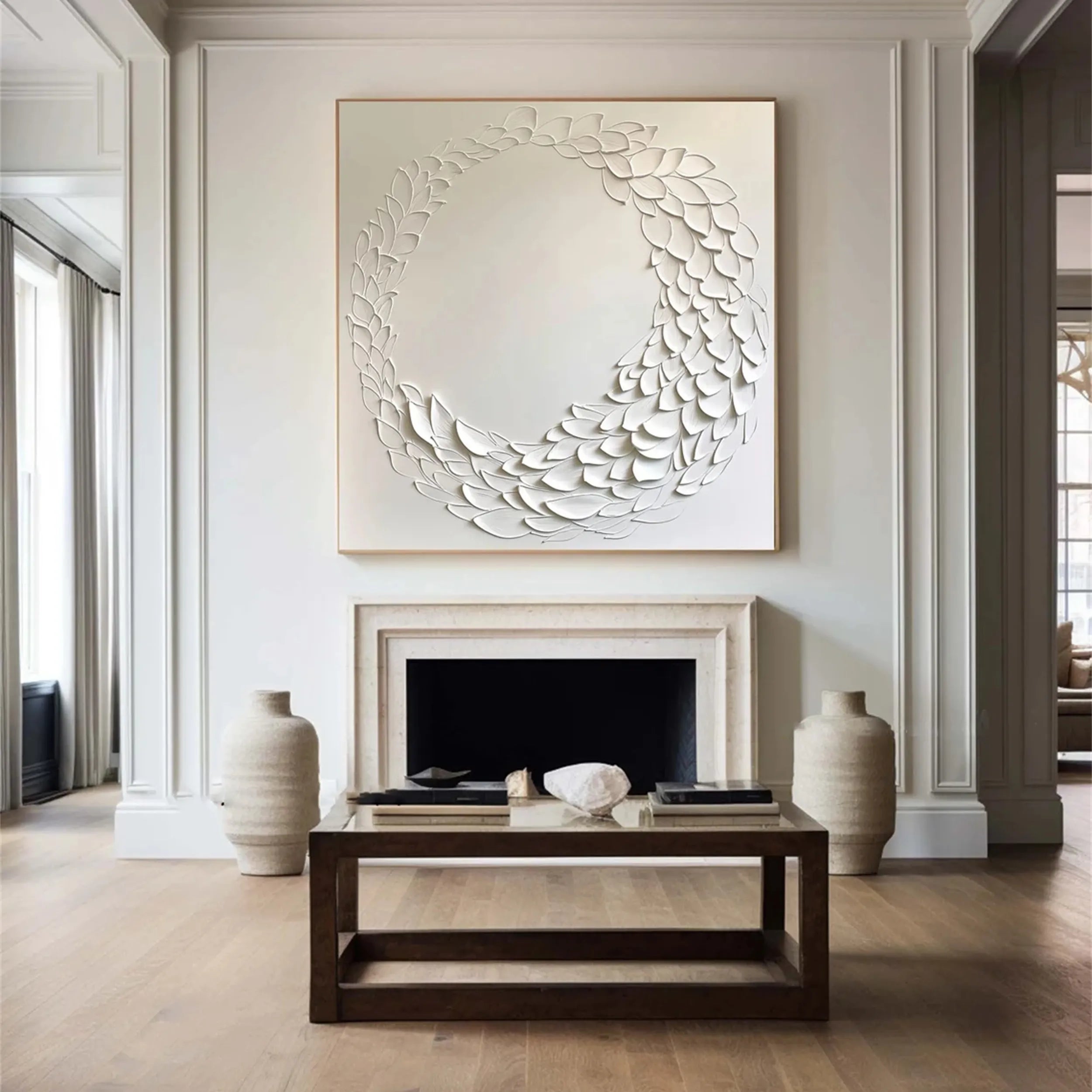 Minimalist Textured Plaster Art Painting - Modern Abstract Wall Decor for Living Room, Bedroom & Office | #MM190