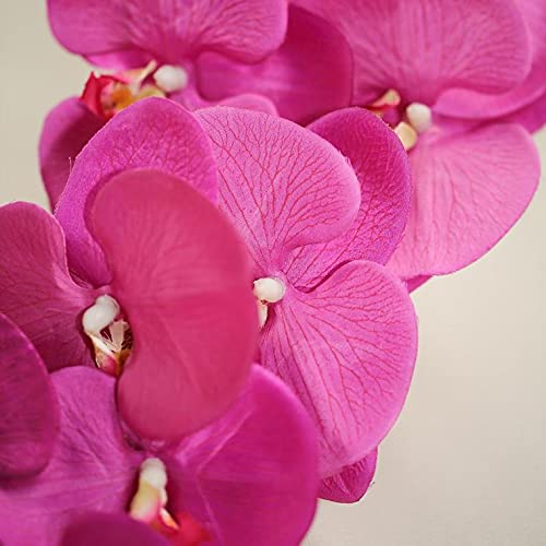40 Inch Artificial Phalaenopsis Silk Orchid Flowers - Real Touch Faux Orchid Branches for Home, Office, Wedding Decor (Pack of 2, Fuchsia) | Perfect for Centerpieces, Table Arrangements & Wall Decor