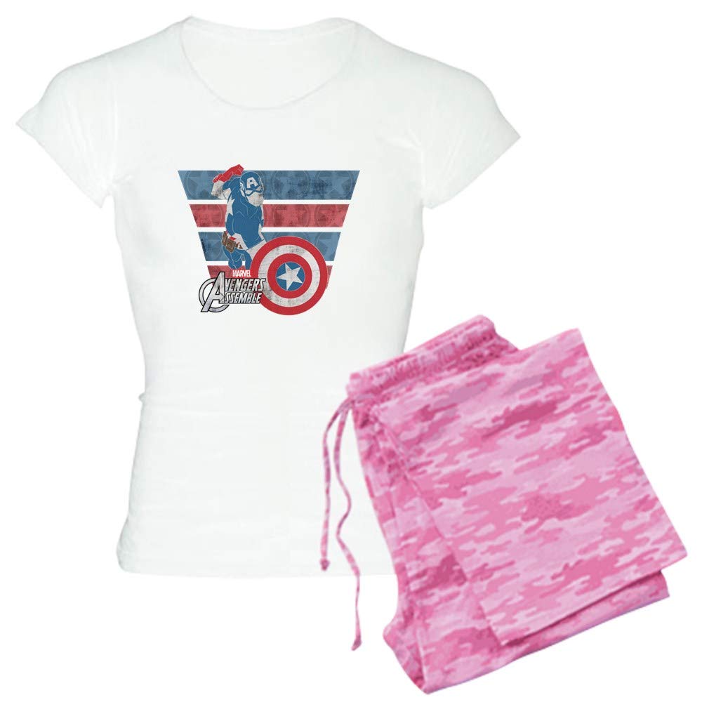 **Captain America Women's Lightweight Pajama Set - Soft & Comfortable Sleepwear for Marvel Fans - Perfect for Lounging, Sleepovers & Movie Nights**