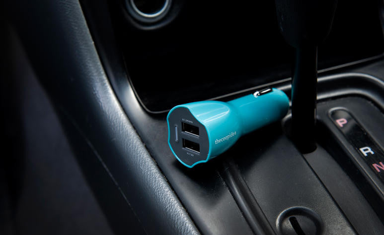 Thecoopidea Trumpet Dual USB Car Charger 3.6A Fast Charging - Perfect for Road Trips & Daily Commutes