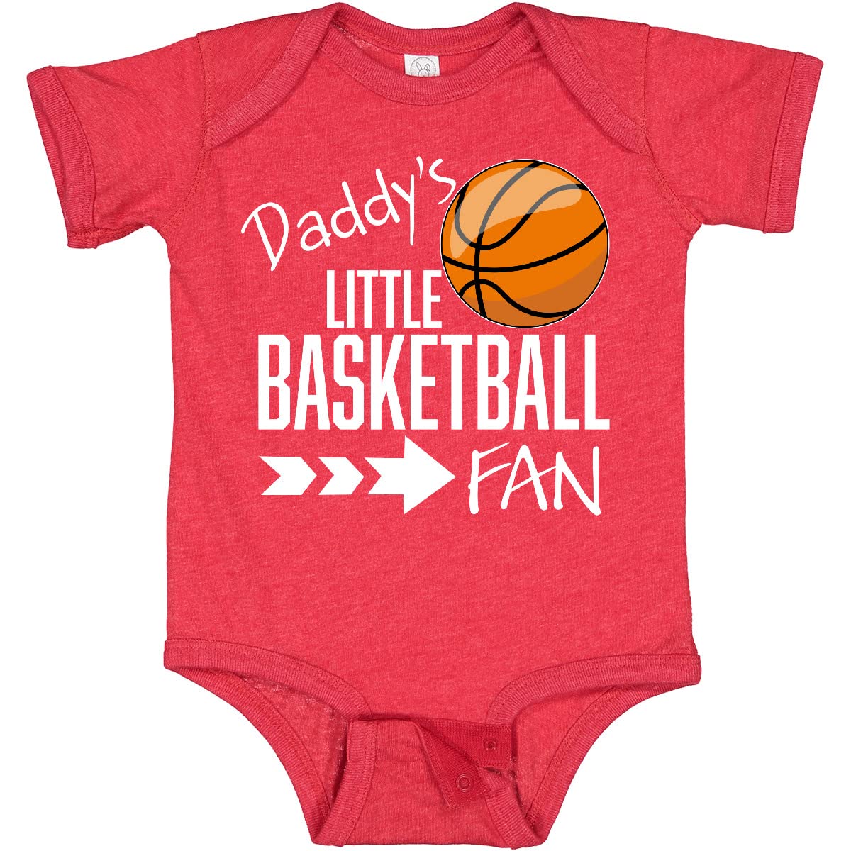 Inktastic Daddy's Little Basketball Fan Baby Bodysuit - Cute Infant Basketball Onesie for Boys & Girls - Perfect for Game Day, Family Photos & Sports Themed Outfits
