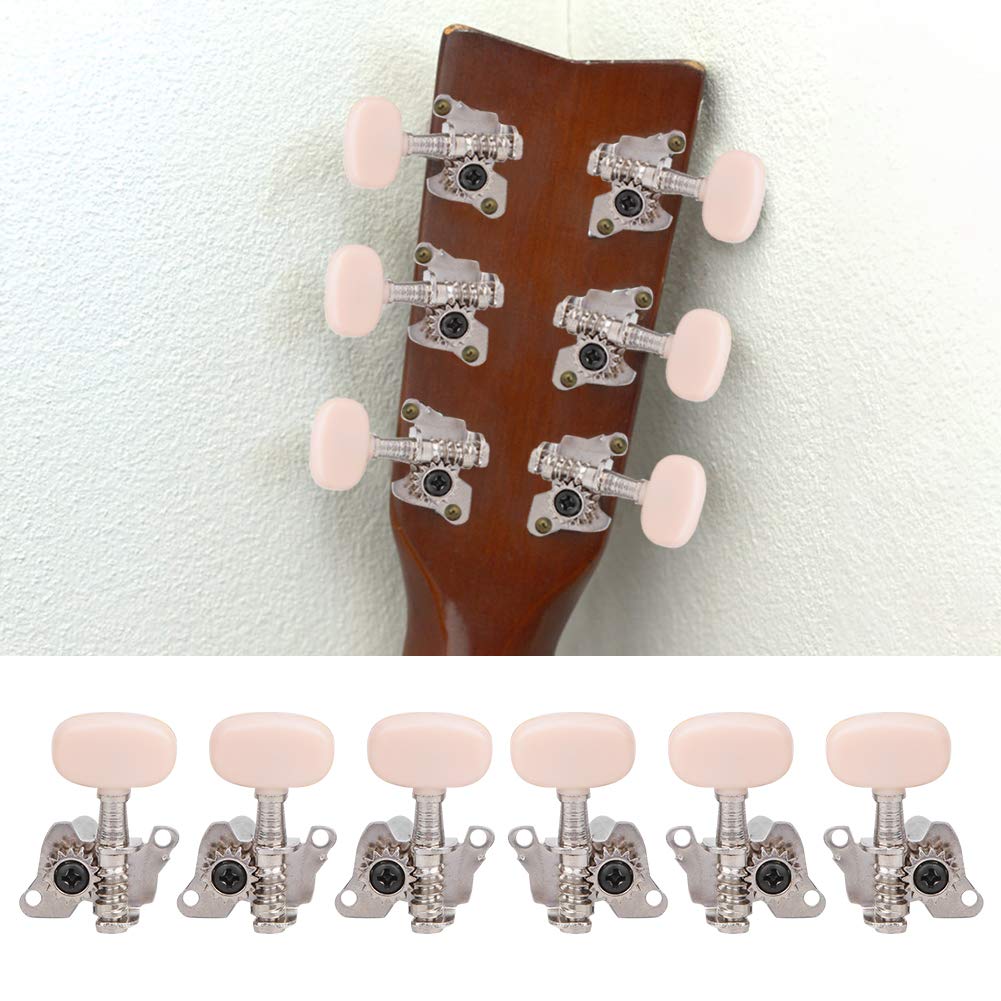 Premium 6-Piece Guitar Machine Heads - 3 Left & 3 Right Metal String Tuners for Precise Guitar Tuning | Durable Metal Construction for Accurate Tone Adjustment | Perfect for Acoustic & Electric Guitars, Studio Recording & Live Performances