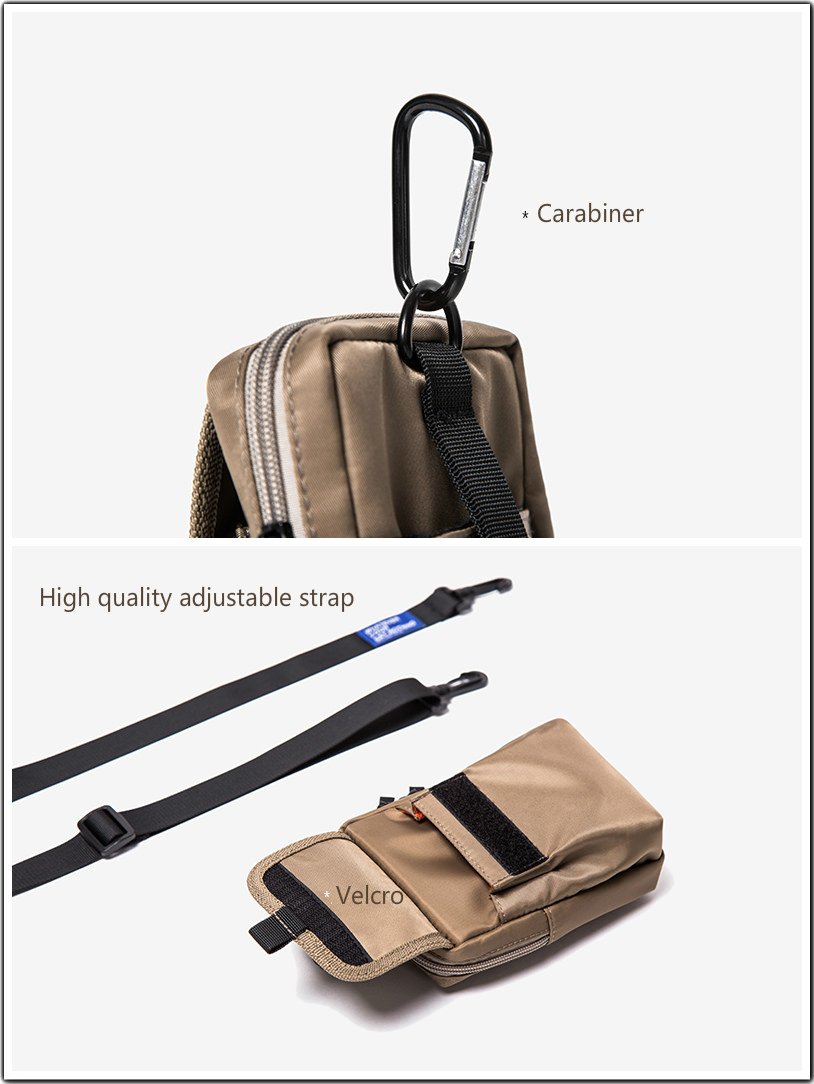 Jeelow Mini Cell Phone Crossbody Bag - Small Lightweight Waist Pack for Men & Women - Outdoor Travel Pouch for Hiking, Running & Daily Use