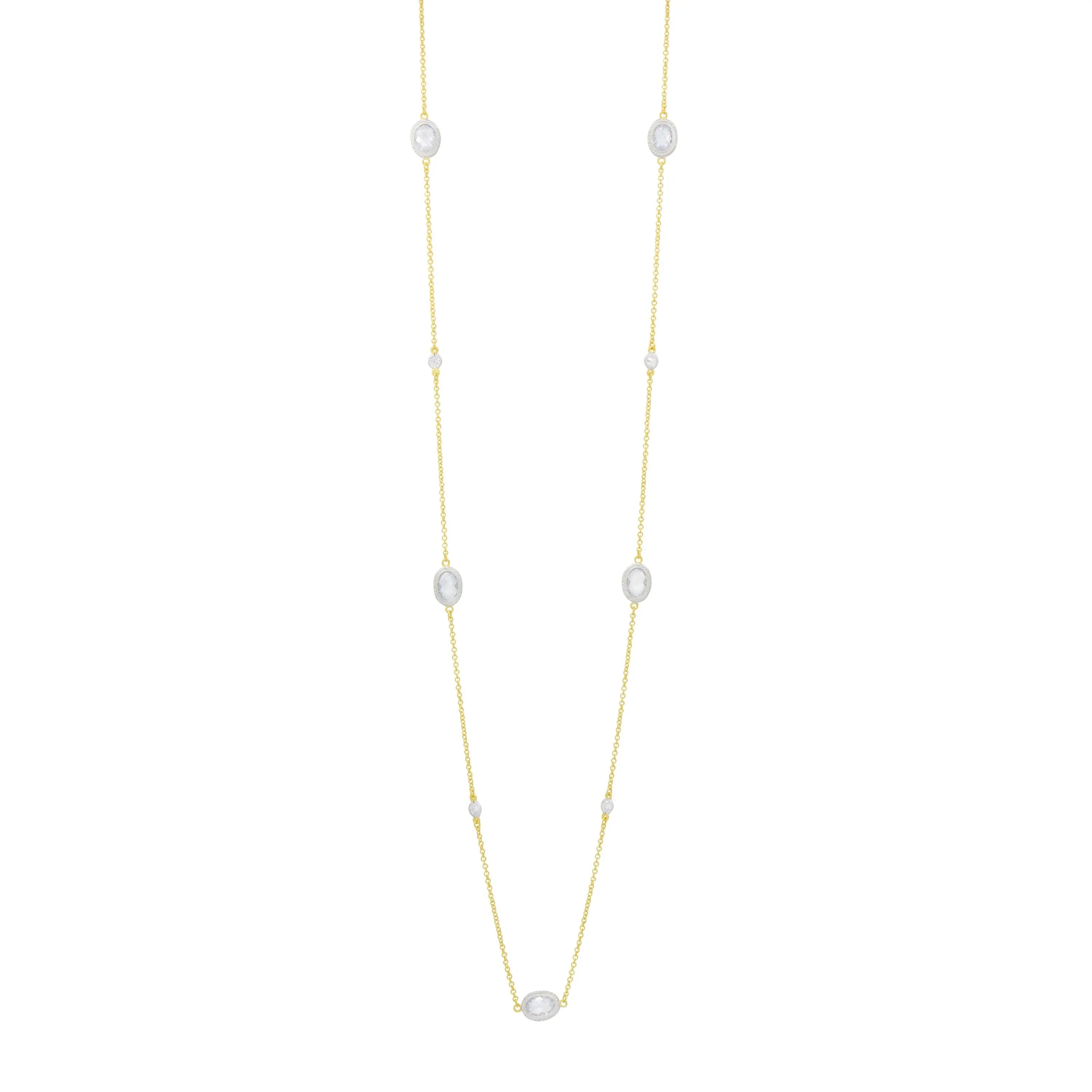 Signature Raindrop Station Necklace - Elegant Layering Jewelry for Women, Dainty Gold Pendant Necklace, Perfect Gift for Birthday, Anniversary & Valentine's Day | Everyday Wear, Date Night & Special Occasions