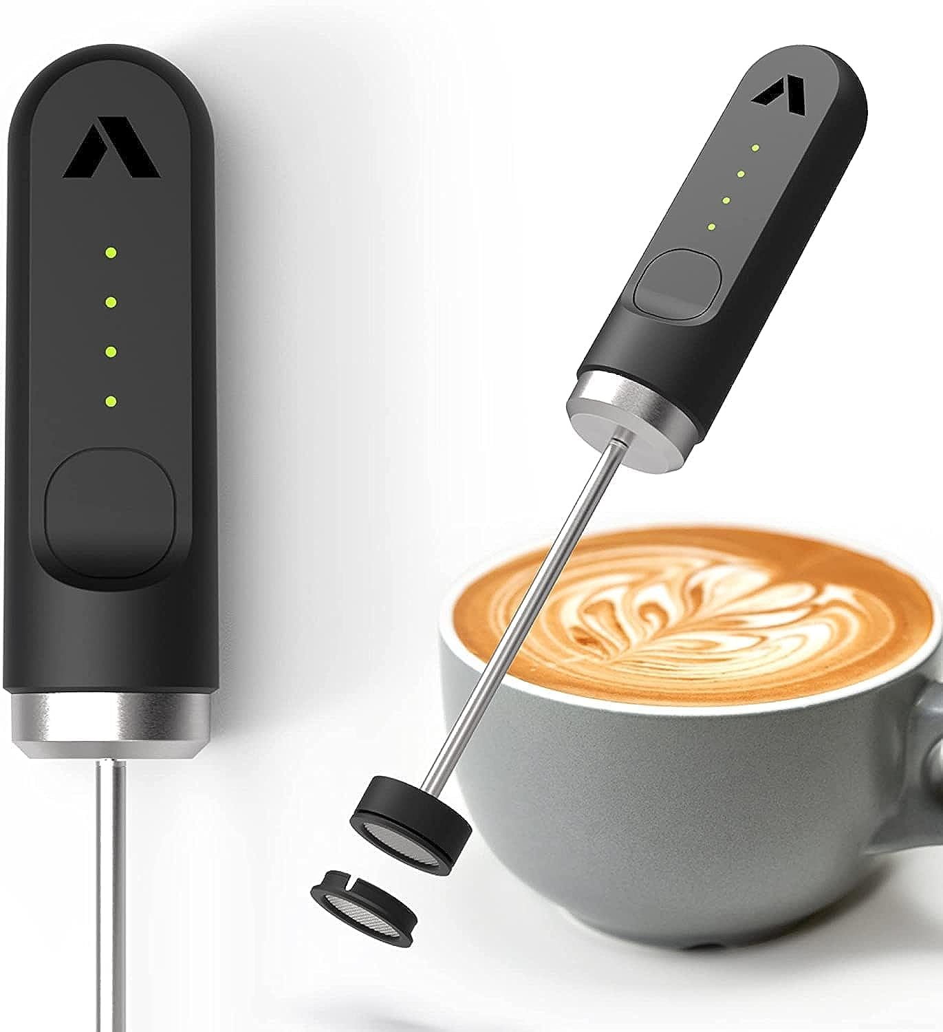 Subminimal NanoFoamer Lithium Performance Milk Frother | USB-C Rechargeable, IPX4 Waterproof, Dual-Speed, Stainless Steel | Create Barista-Style Microfoam in 30 Seconds | Perfect for Lattes, Cappuccinos & Hot Chocolate at Home
