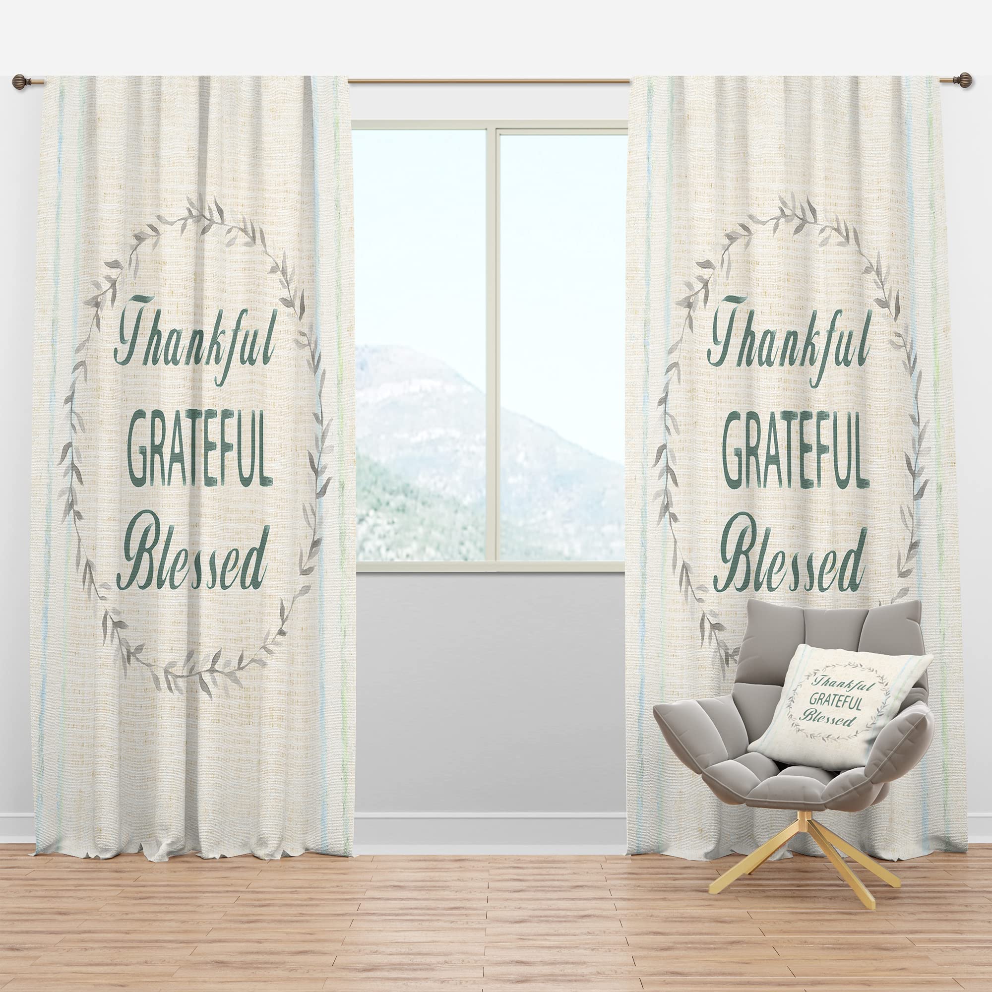 Farmhouse Floral Blackout Curtains - Thermal Insulated Room Darkening Drapes for Bedroom & Living Room (52x63, Single Panel) - Perfect for Home Decor, Privacy & Energy Efficiency
