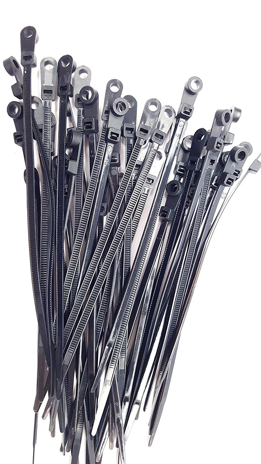 **500 Pack 8 Inch Heavy Duty Cable Ties - 50 lbs Tensile Strength, UV Resistant Nylon Zip Ties for Mounting, Wiring, Screws & Professional Use - Ideal for Outdoor, Industrial & Home Organization (Black)**