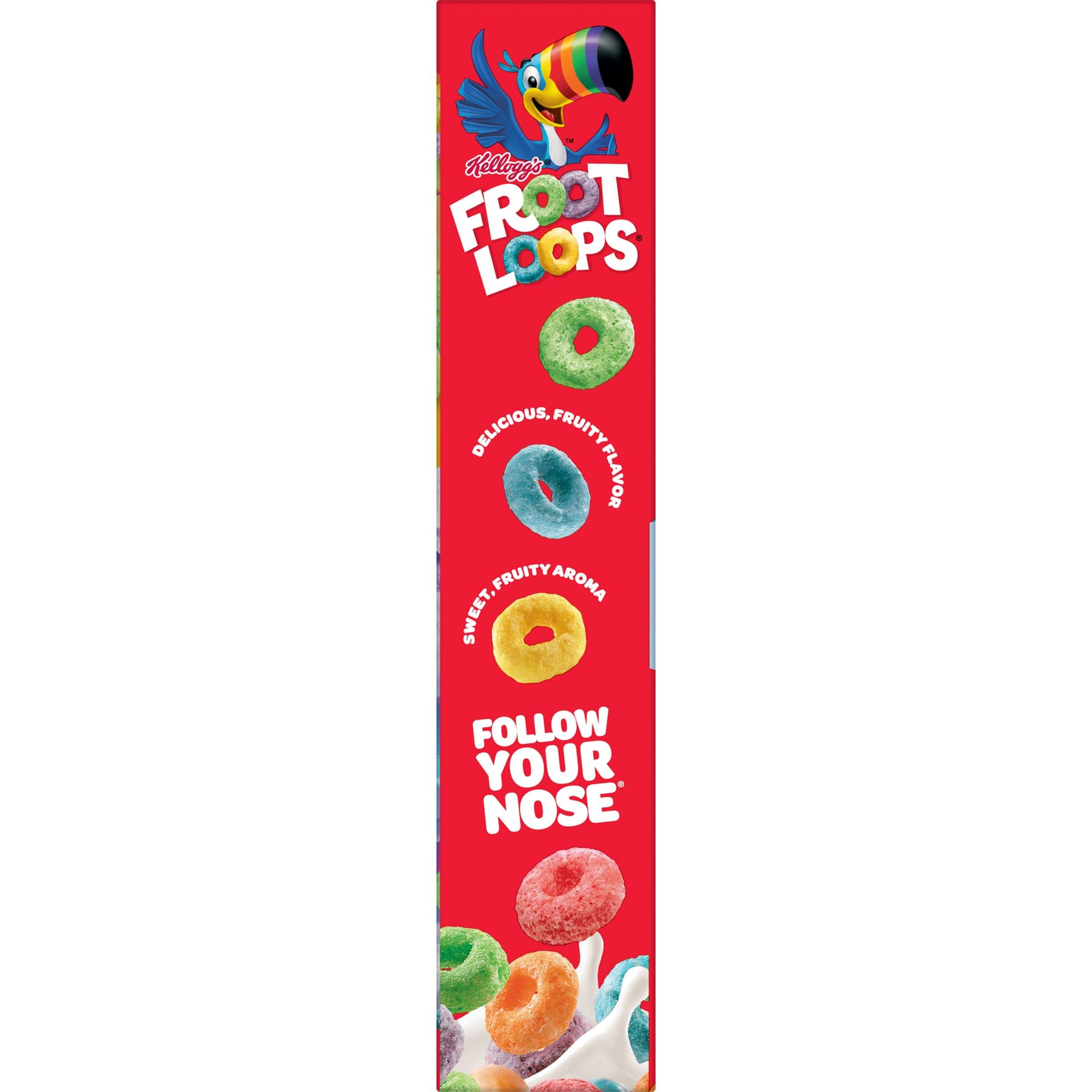 Kellogg's Froot Loops Breakfast Cereal - Fruit Flavored Vitamin C Cereal, 10.1oz Box | Great for Kids' Breakfast, School Snacks & Family Morning Meals
