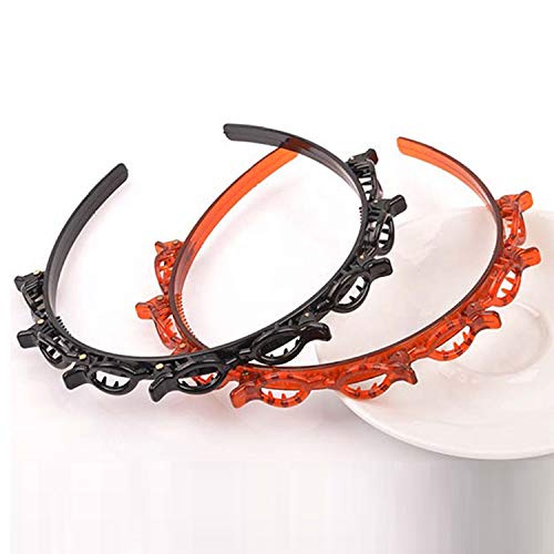 DD Retails Girls Hair Clips & Barrettes - Double Layer Twist Plait Headband for Bangs Hairstyle (Pack of 1) | Perfect for School, Parties & Everyday Styling