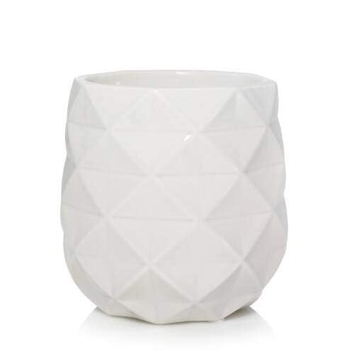 Yankee Candle Langham Collection White Wax Warmer with Timer - Scenterpiece® Electric Candle Warmer for Home Decor, Living Room, Bedroom & Office Aromatherapy