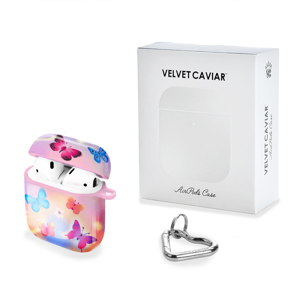 Aura Butterfly AirPod Case - Stylish Protective Cover for Apple AirPods 1/2/3 & Pro - Cute Floral Design for Girls & Women - Perfect Gift for Music Lovers & Fashion Accessory