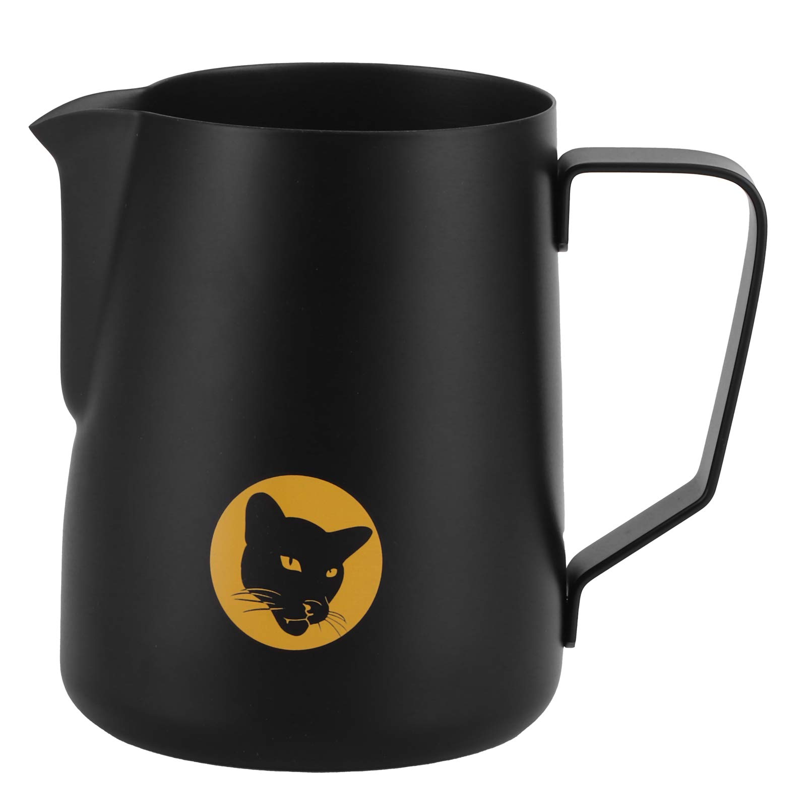 Emoshayoga Black Coffee Frothing Pitcher - Safe & Hygienic Milk Frother Cup for Latte, Cappuccino & Tea | Barista-Grade Coffee Accessory for Home & Cafe Use