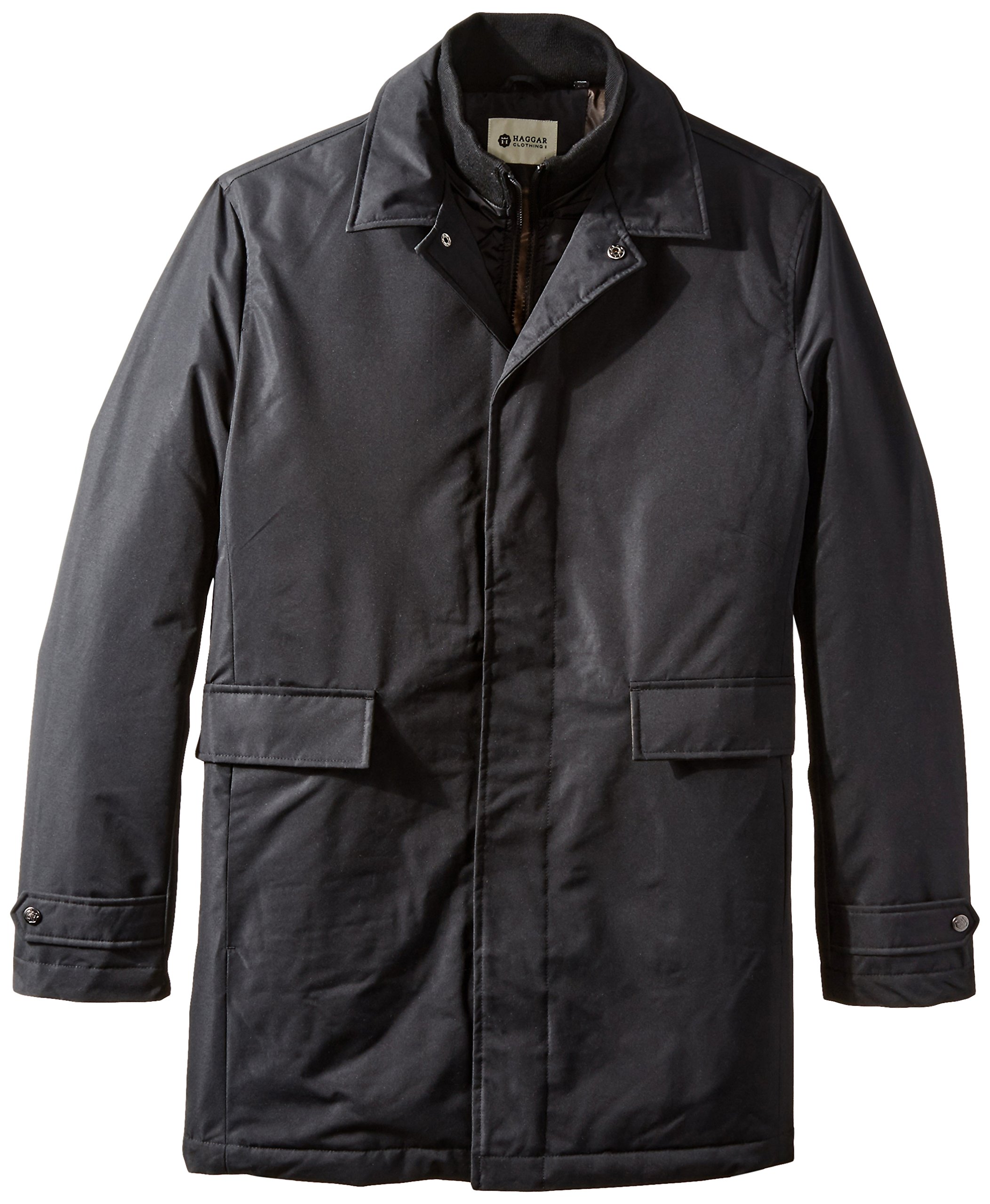 Haggar Men's Big & Tall Calhoun Bib-Front Jacket - Water-Resistant Workwear for Outdoor & Casual Wear | Durable Denim Jacket for Construction, Farming & Everyday Use