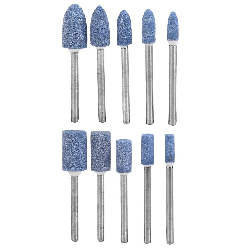 High Hardness Durable Grinding Wheel Burr Bit for Pneumatic Angle Grinder - 3mm Shank, Blue - Perfect for Metal Polishing, Wood Carving & DIY Projects