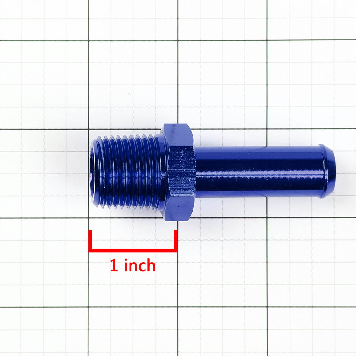 1/2 in. NPT Male to 5/8 in. Nipple Hose Barb Fitting Adapter - Aluminum Alloy Connector for Water, Air, and Fuel Lines - Perfect for Plumbing, Automotive, and Industrial Applications
