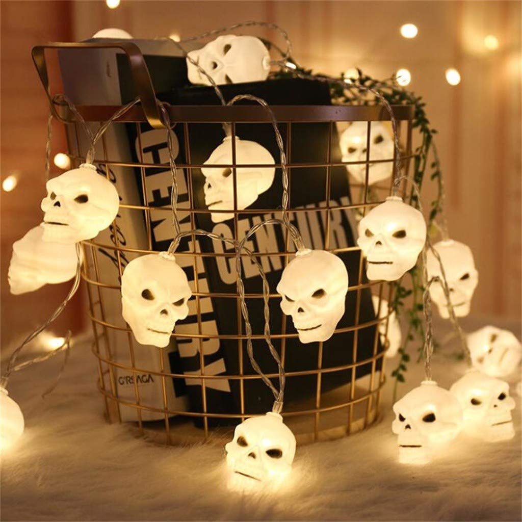 3D LED Halloween Pumpkin String Lights - Battery Operated Indoor/Outdoor Decor for Halloween Party, Christmas, Yard & Garden | Waterproof Fairy Lights for Home, Porch & Patio Decorations