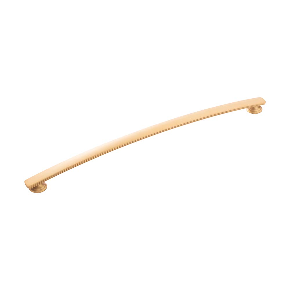 Hickory Hardware P2159-BGB 12 Inch American Diner Collection Cabinet Pull - Brushed Golden Brass, 5 Pack - Perfect for Kitchen Cabinets, Drawers & Furniture Hardware