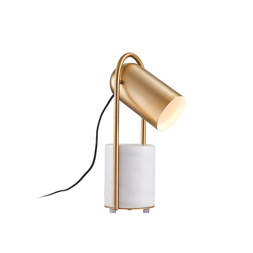 Modern Canister Table Lamp - Adjustable LED Desk Light for Home Office, Bedroom & Living Room - Stylish Nightstand Lamp with Dimmable Warm White Light for Reading & Relaxing