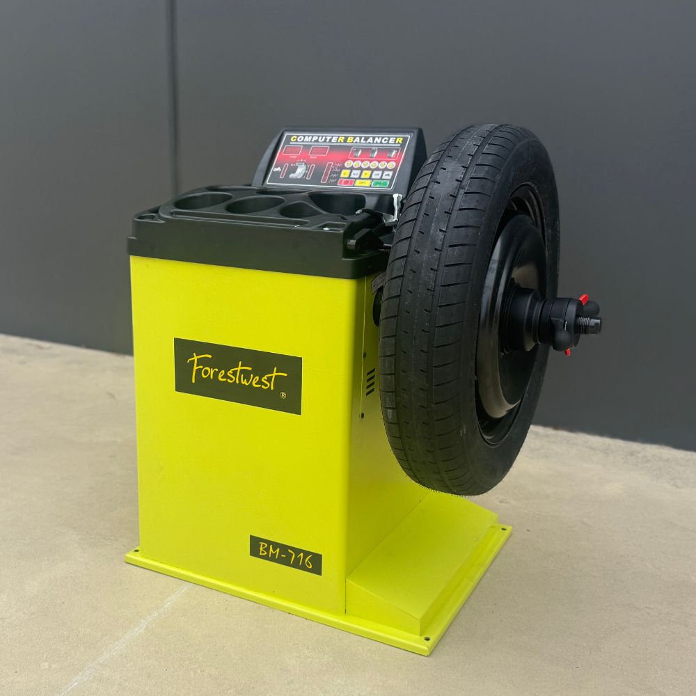 Forestwest BM716 10-24 Inch Professional Wheel Balancer - Heavy Duty Tire Balancing Machine for Cars, Trucks & SUVs - Perfect for Auto Shops & DIY Garage Use