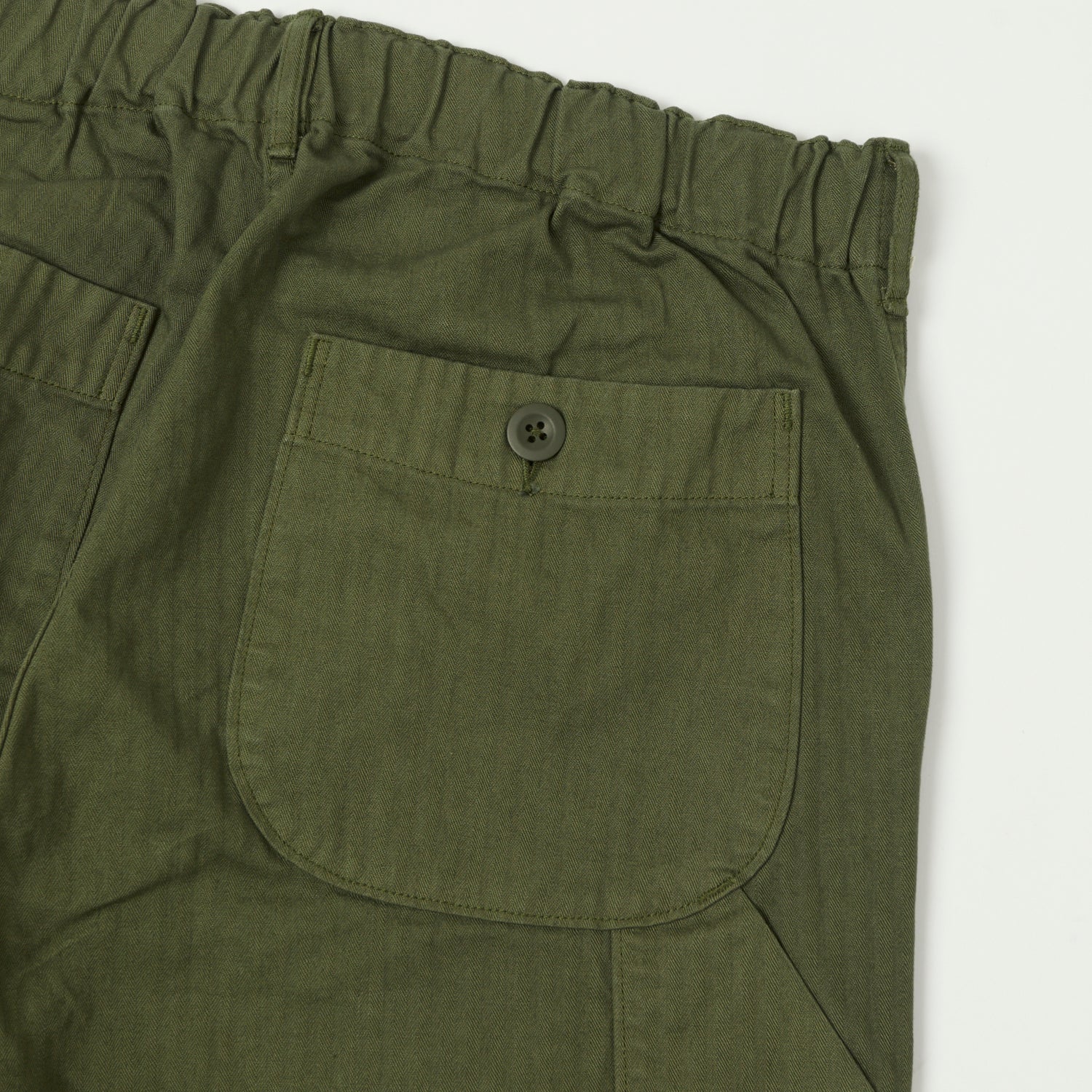 orSlow French Work Pants - Durable Cotton Army Green Trousers for Men | Casual Wear & Outdoor Activities