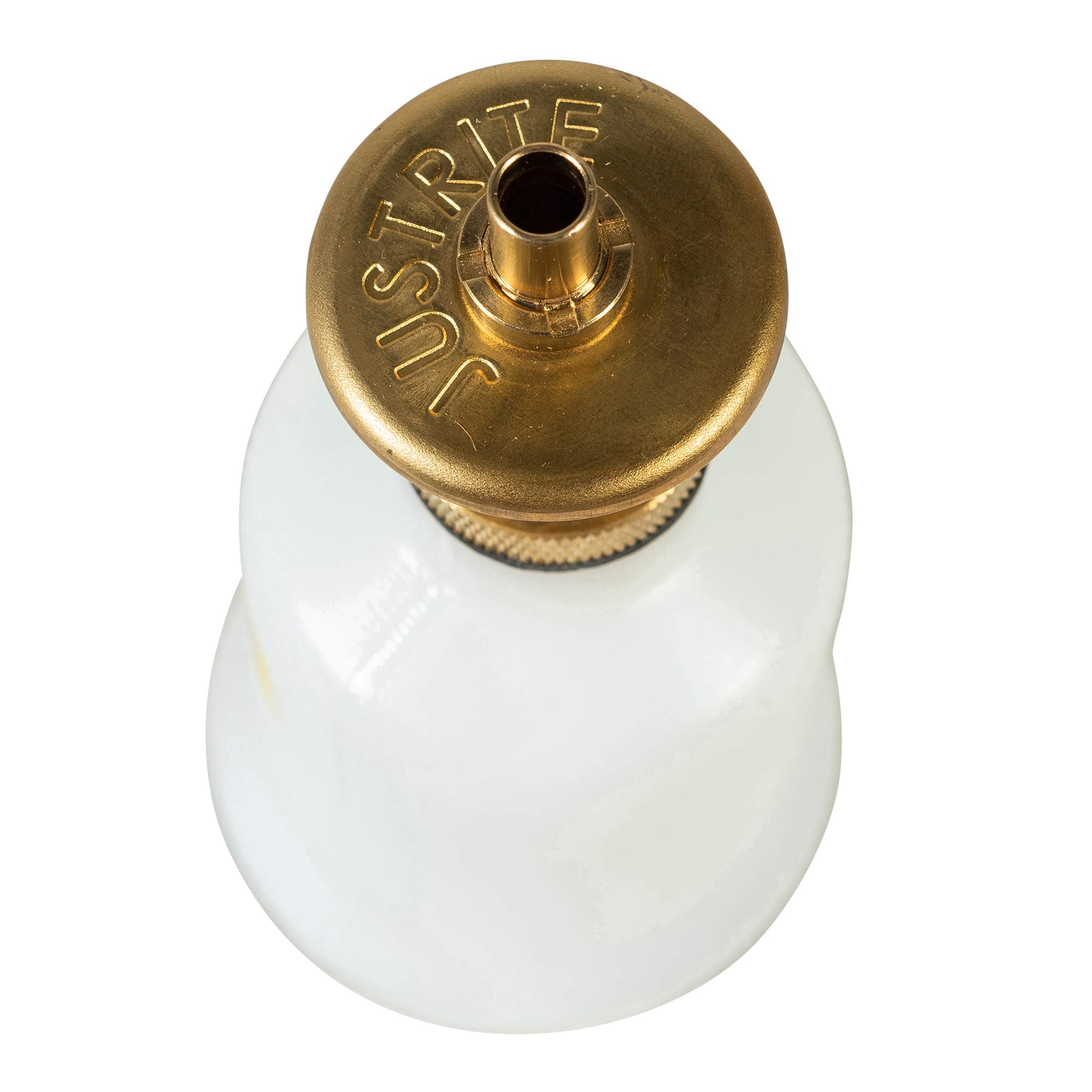Justrite 14002 4 oz Polyethylene Nonmetallic Safety Can with Brass Head - Translucent Chemical Storage for Gasoline, Kerosene & Solvents - Ideal for Workshops, Garages & Laboratories